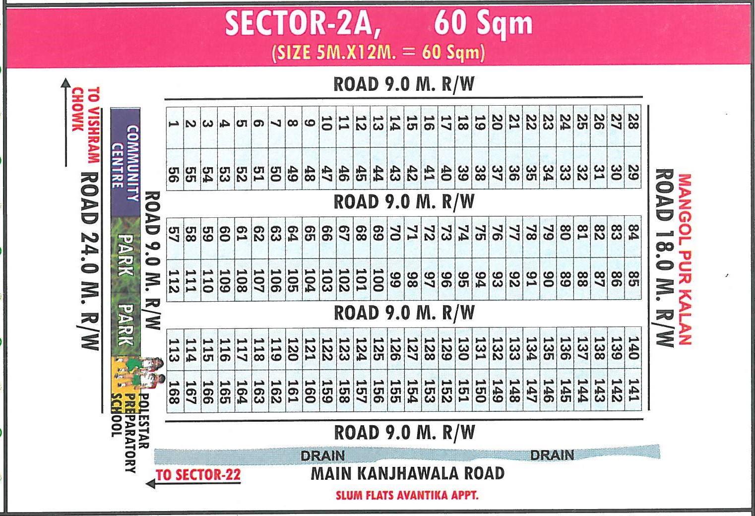 Pocket 60 pocket layout map
