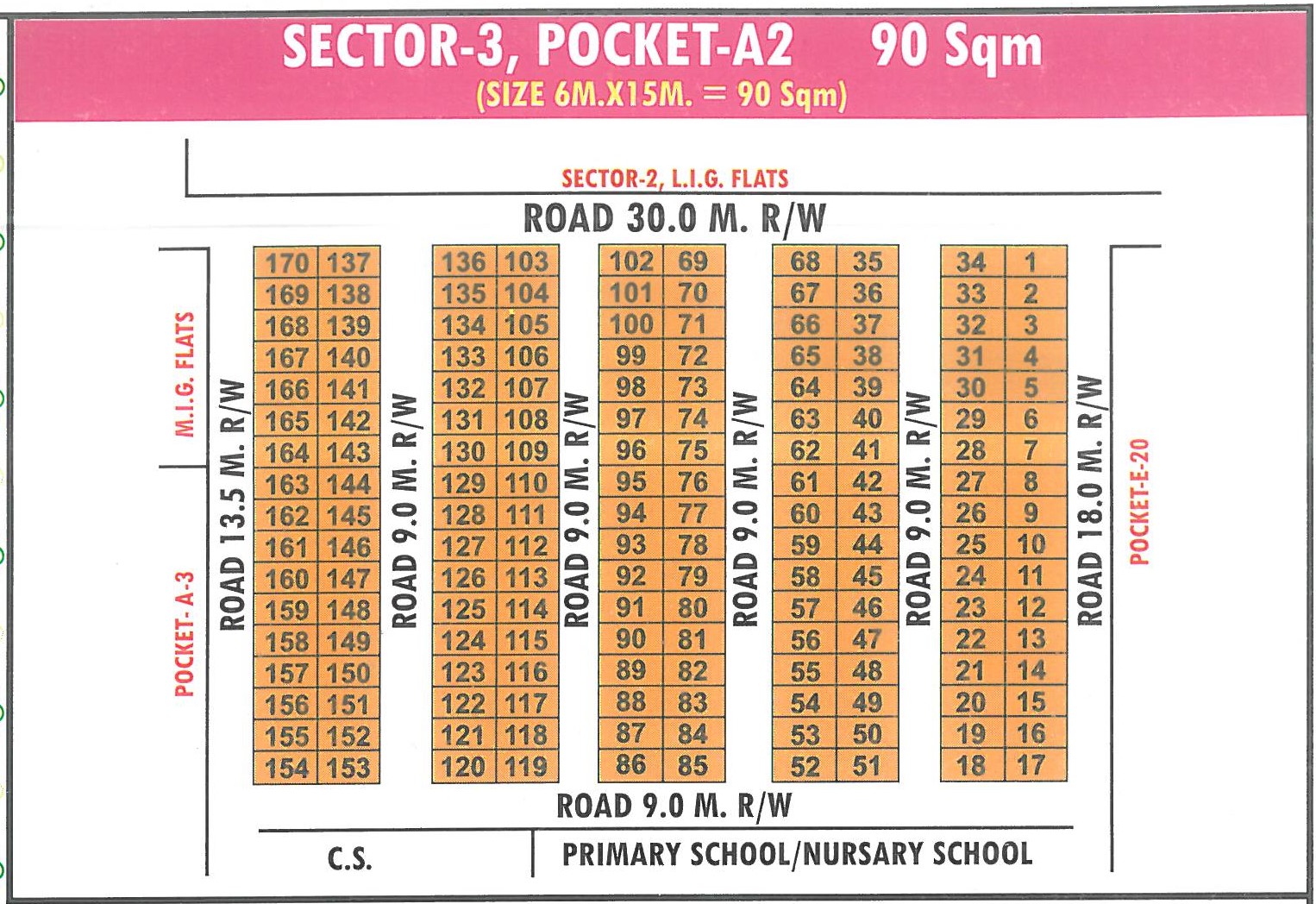 Pocket A2 pocket layout map