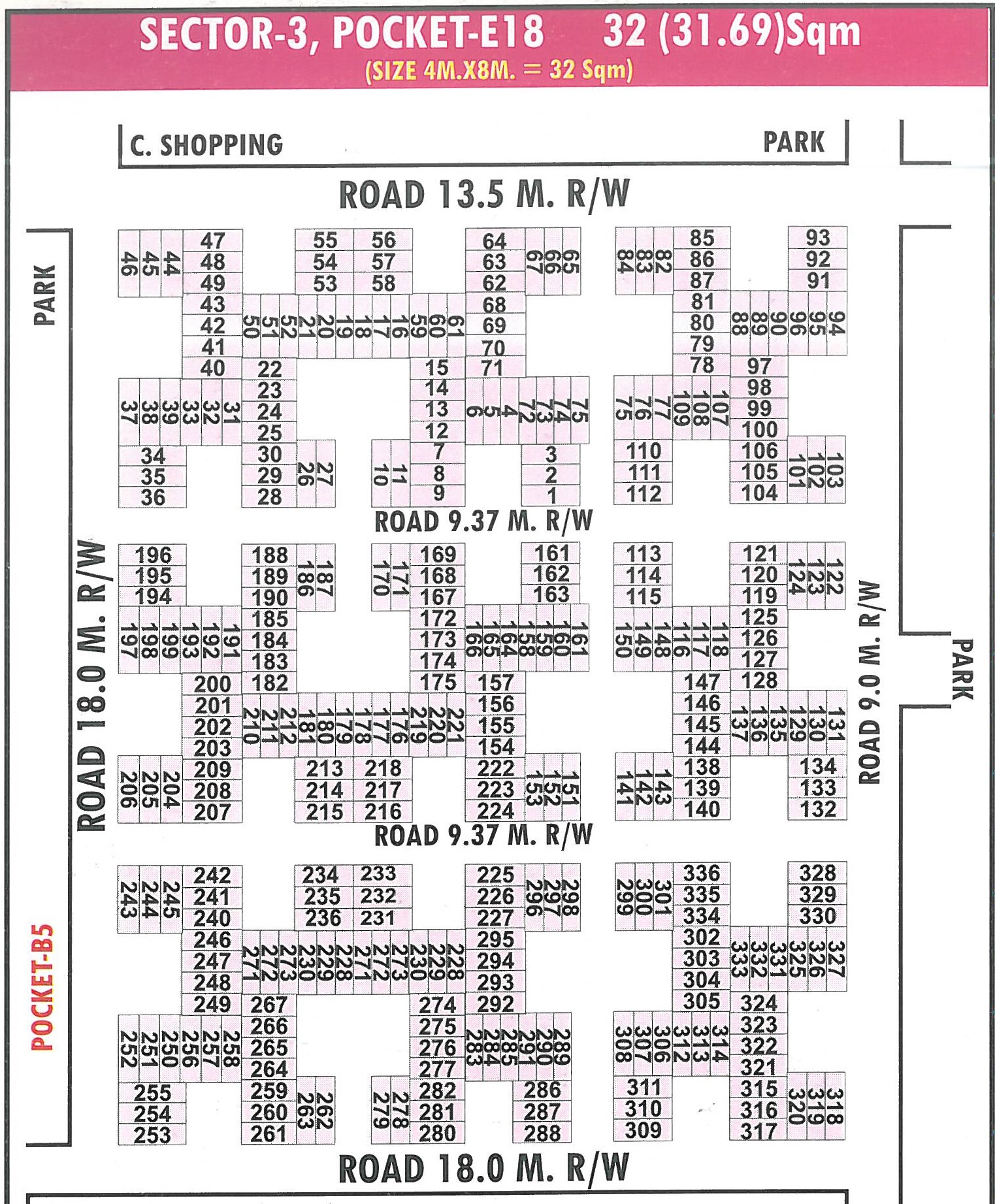 Map of Pocket E18