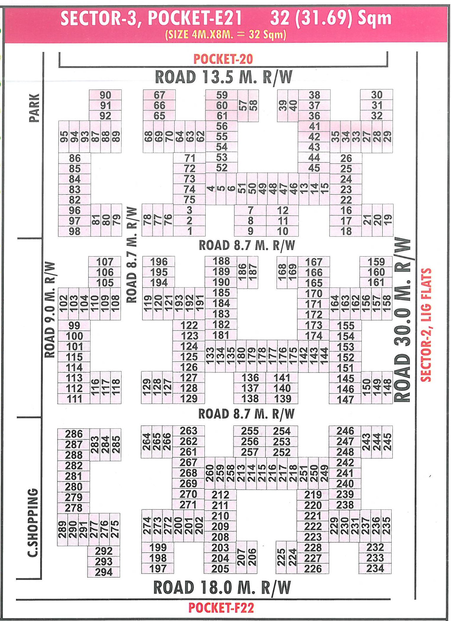 Map of Pocket E21