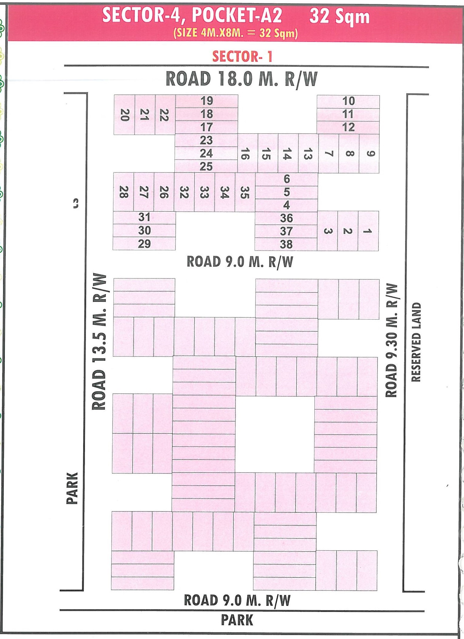 Pocket A2 pocket layout map