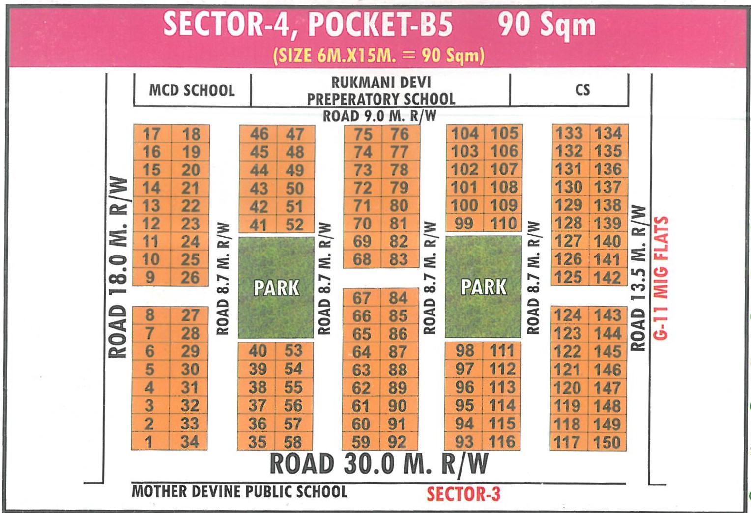 Pocket B5 pocket layout map