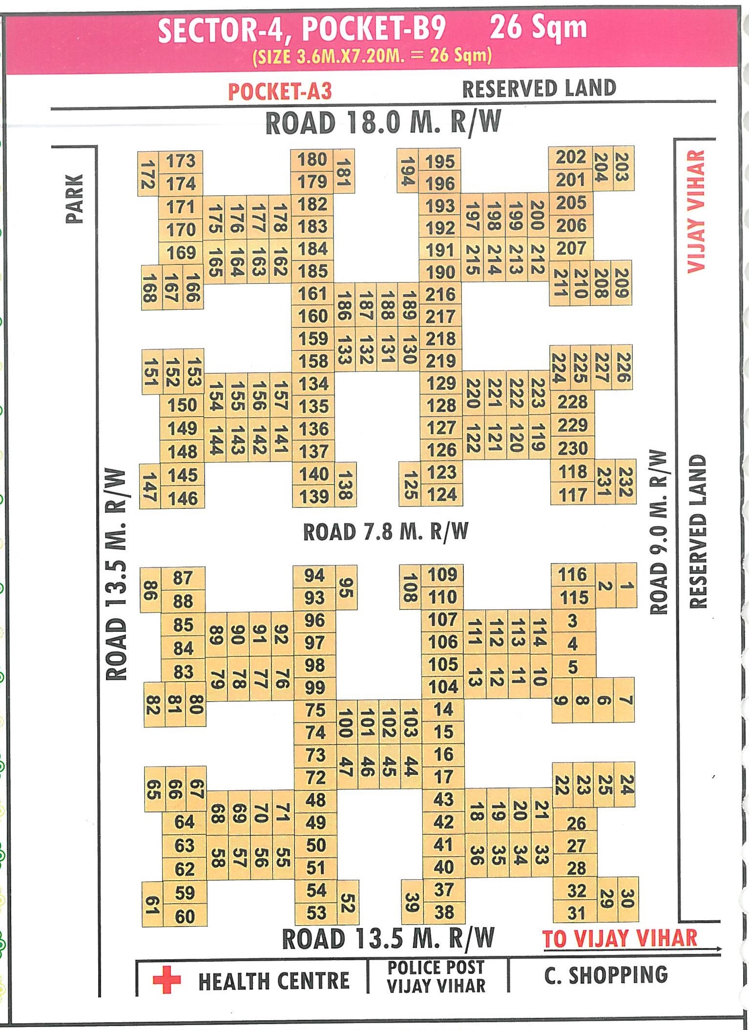 Pocket B9 pocket layout map