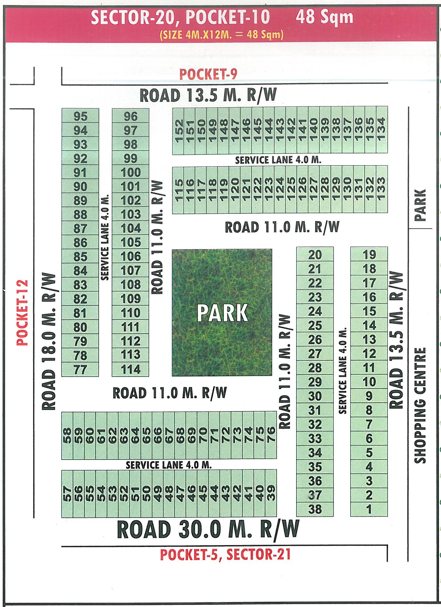 Pocket 10 pocket layout map