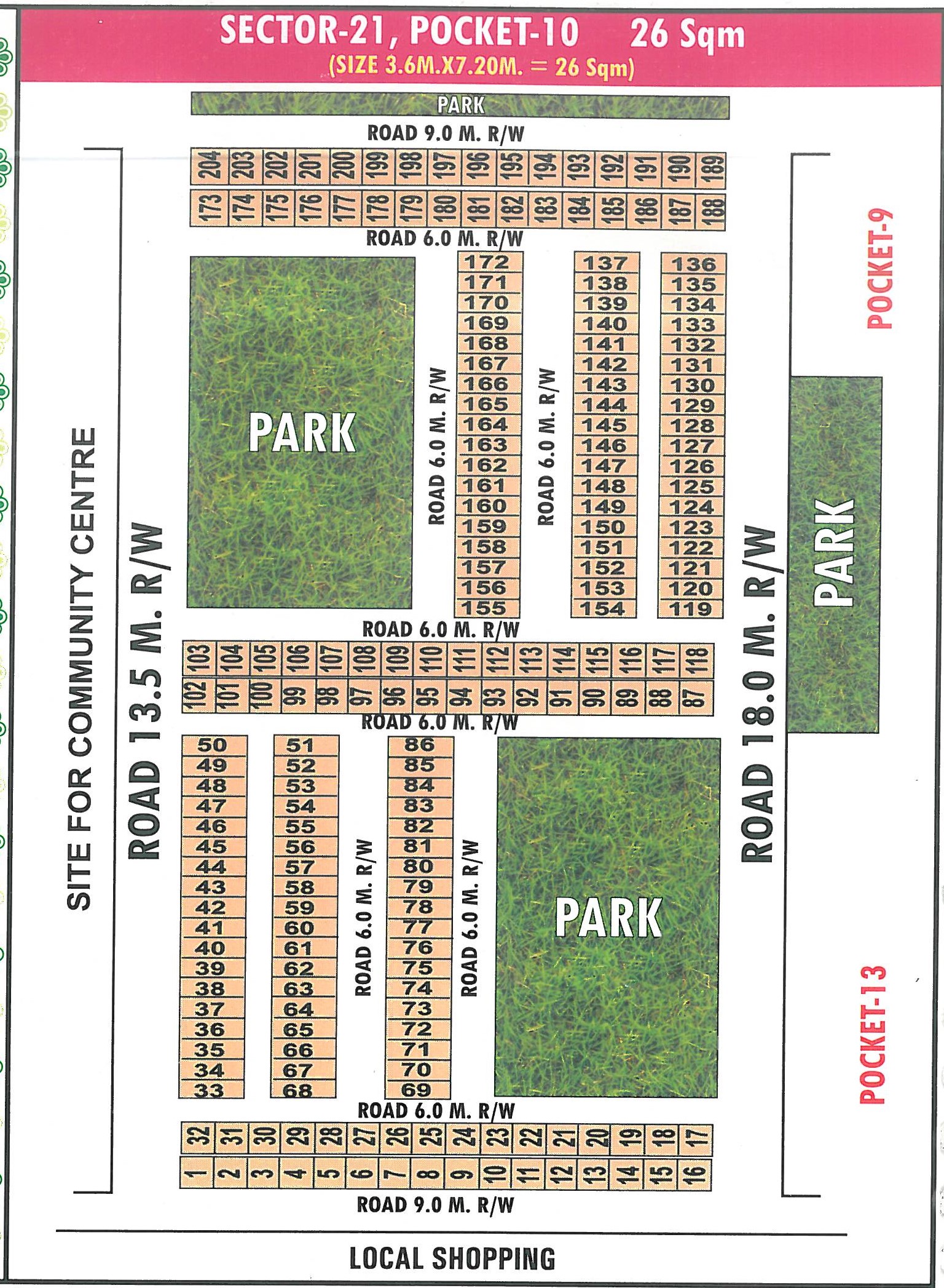 Pocket 10 pocket layout map