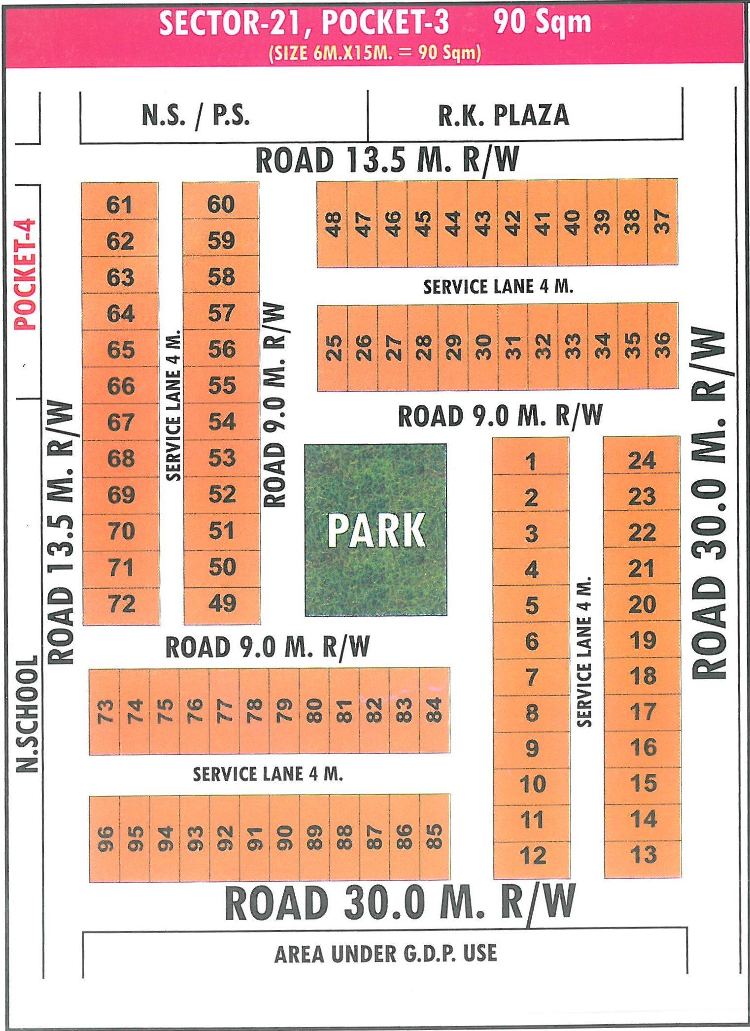 Pocket 3 pocket layout map