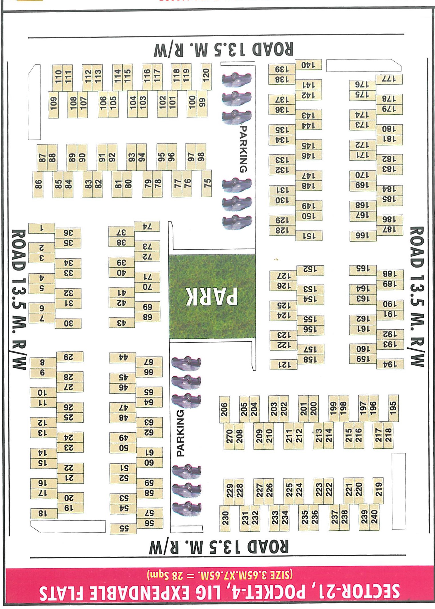 Pocket 4 pocket layout map