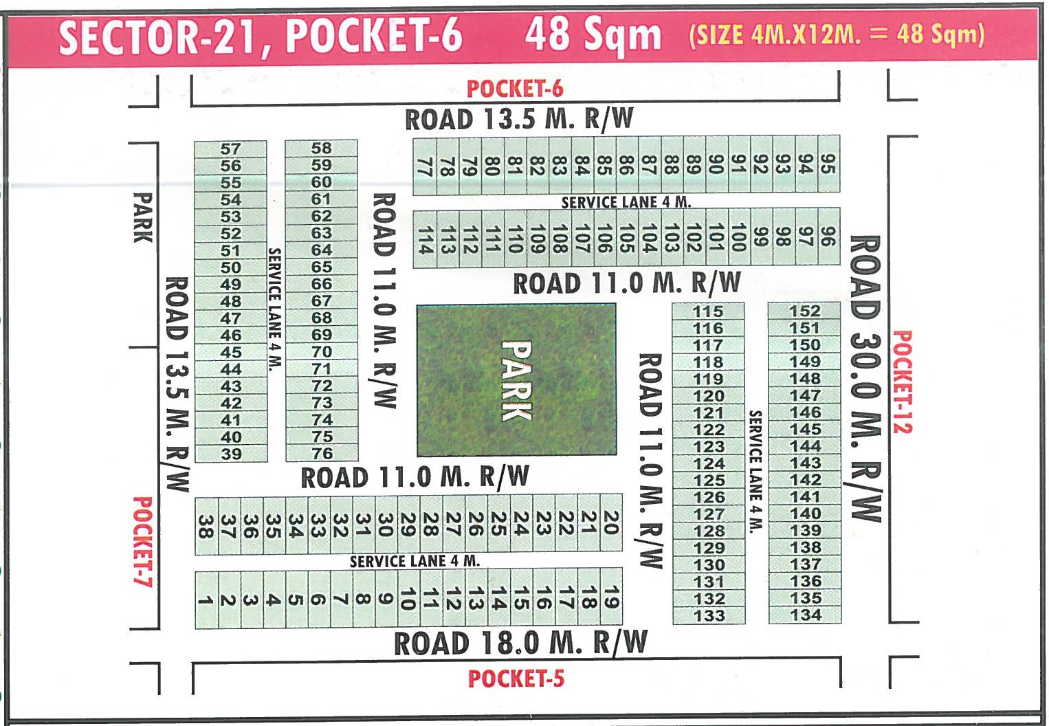 Pocket 6 pocket layout map