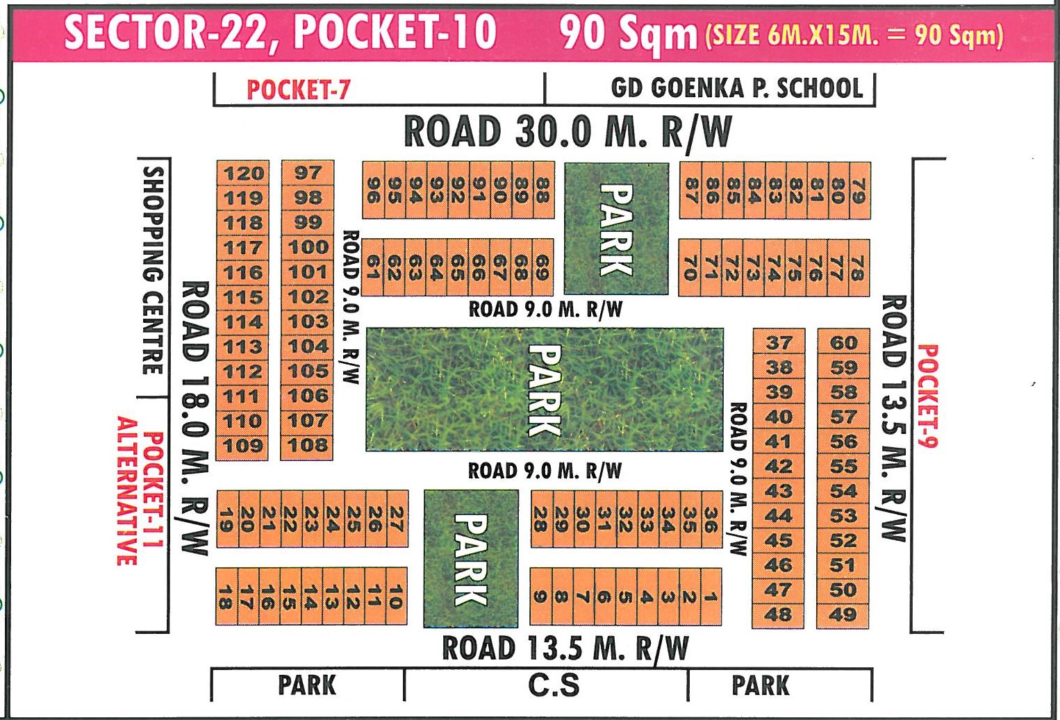 Pocket 10 pocket layout map