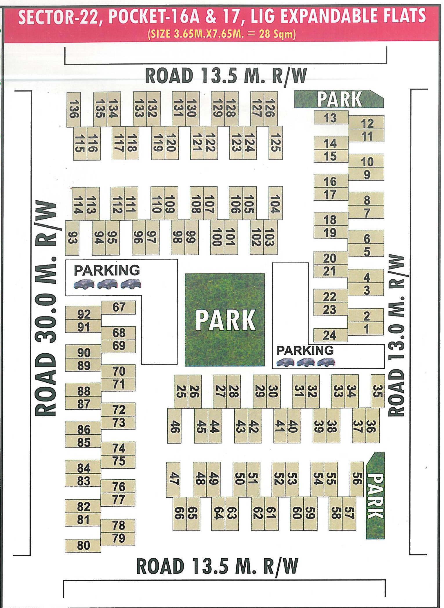 Pocket 16A pocket layout map