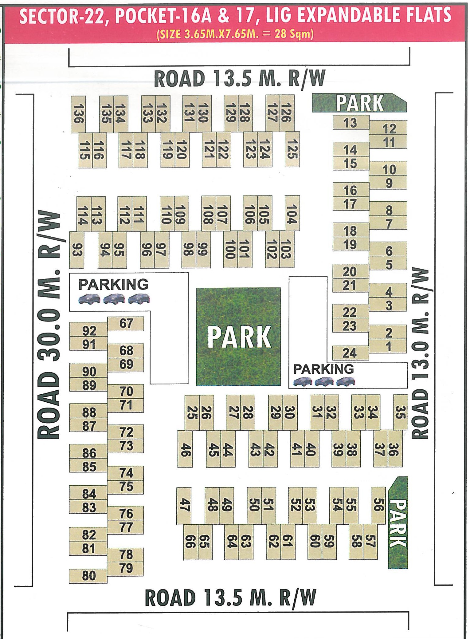 Pocket 17A pocket layout map