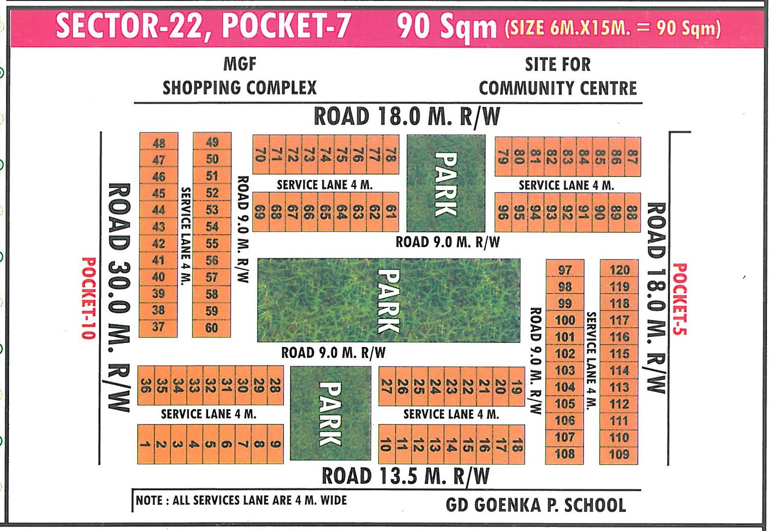 Pocket 7 pocket layout map