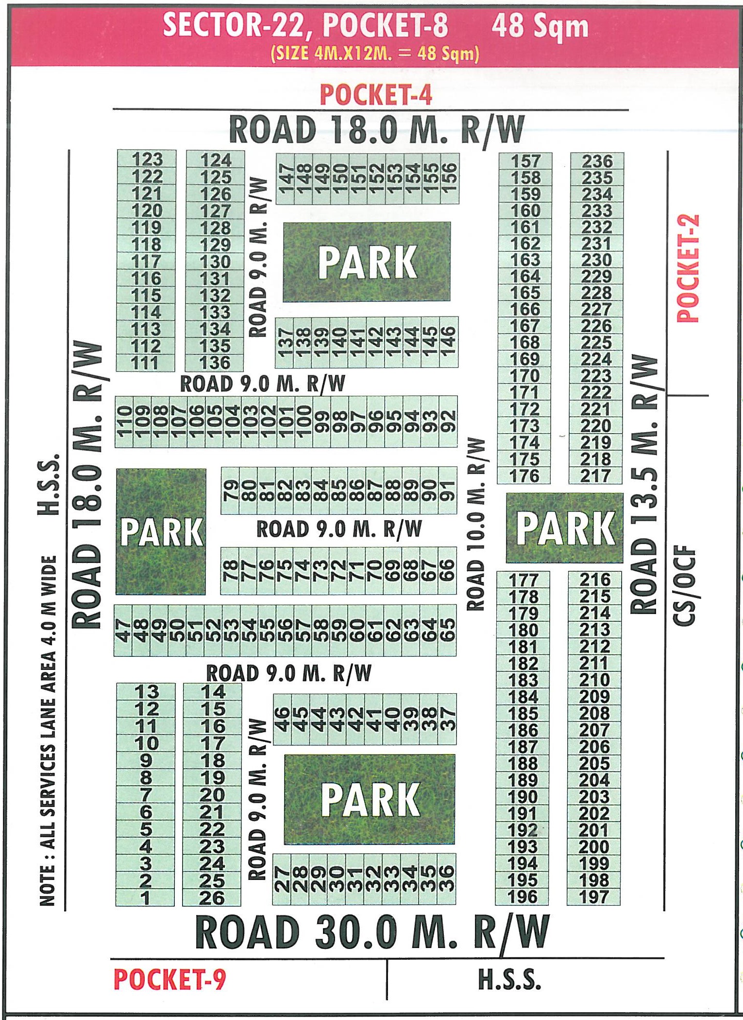 Pocket 8 pocket layout map