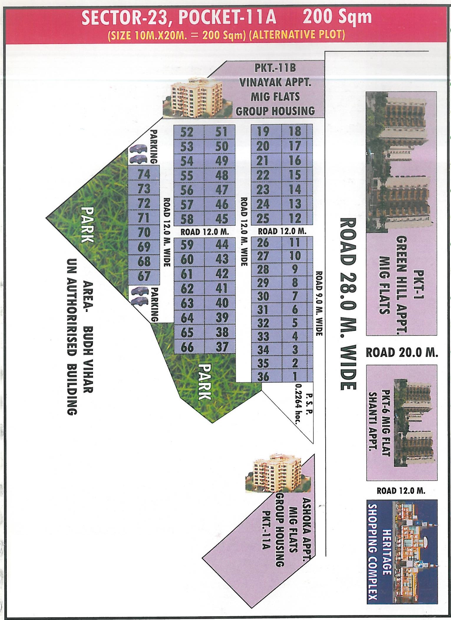 Pocket 11A pocket layout map