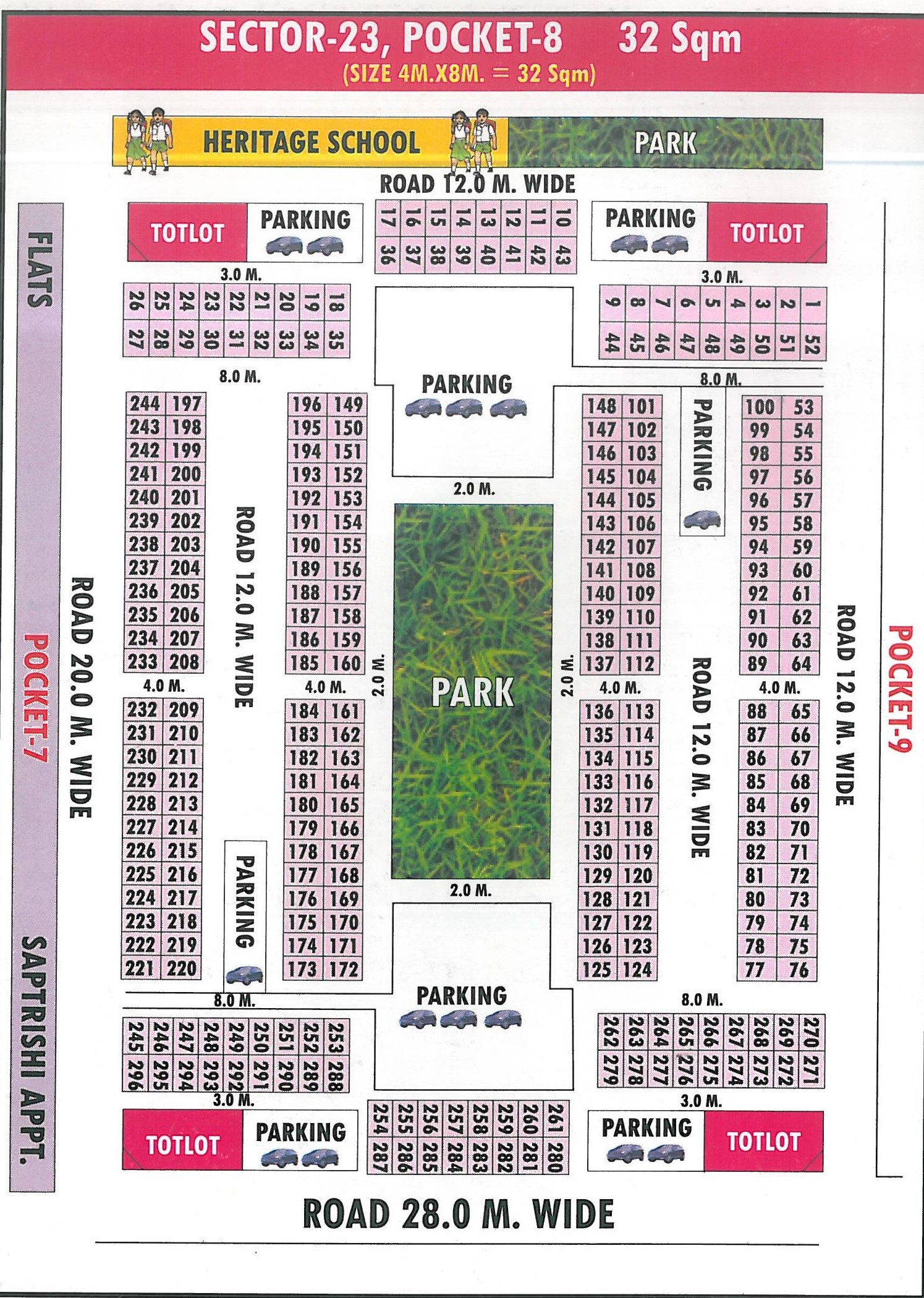 Pocket 8 pocket layout map