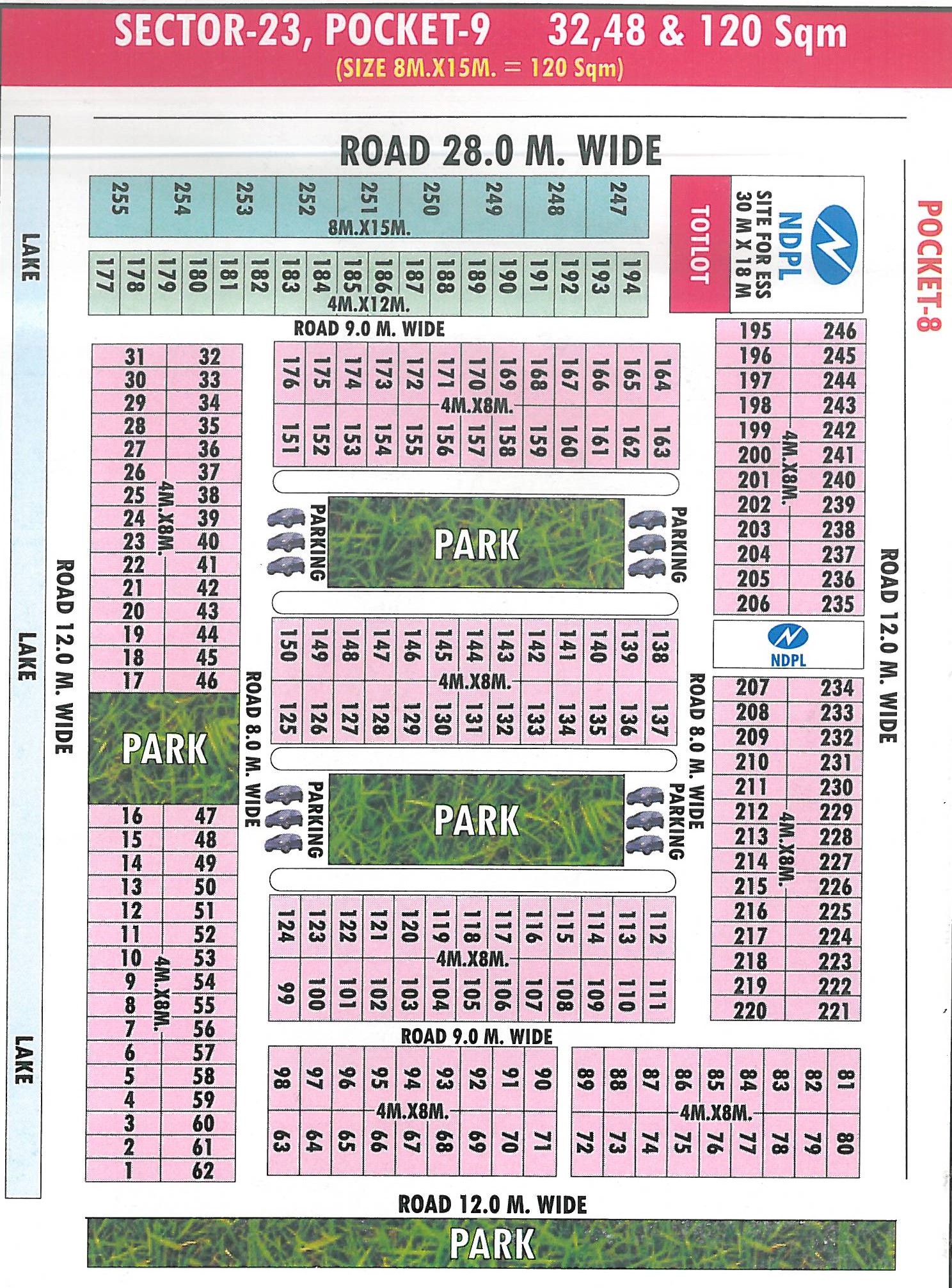 Pocket 9 pocket layout map
