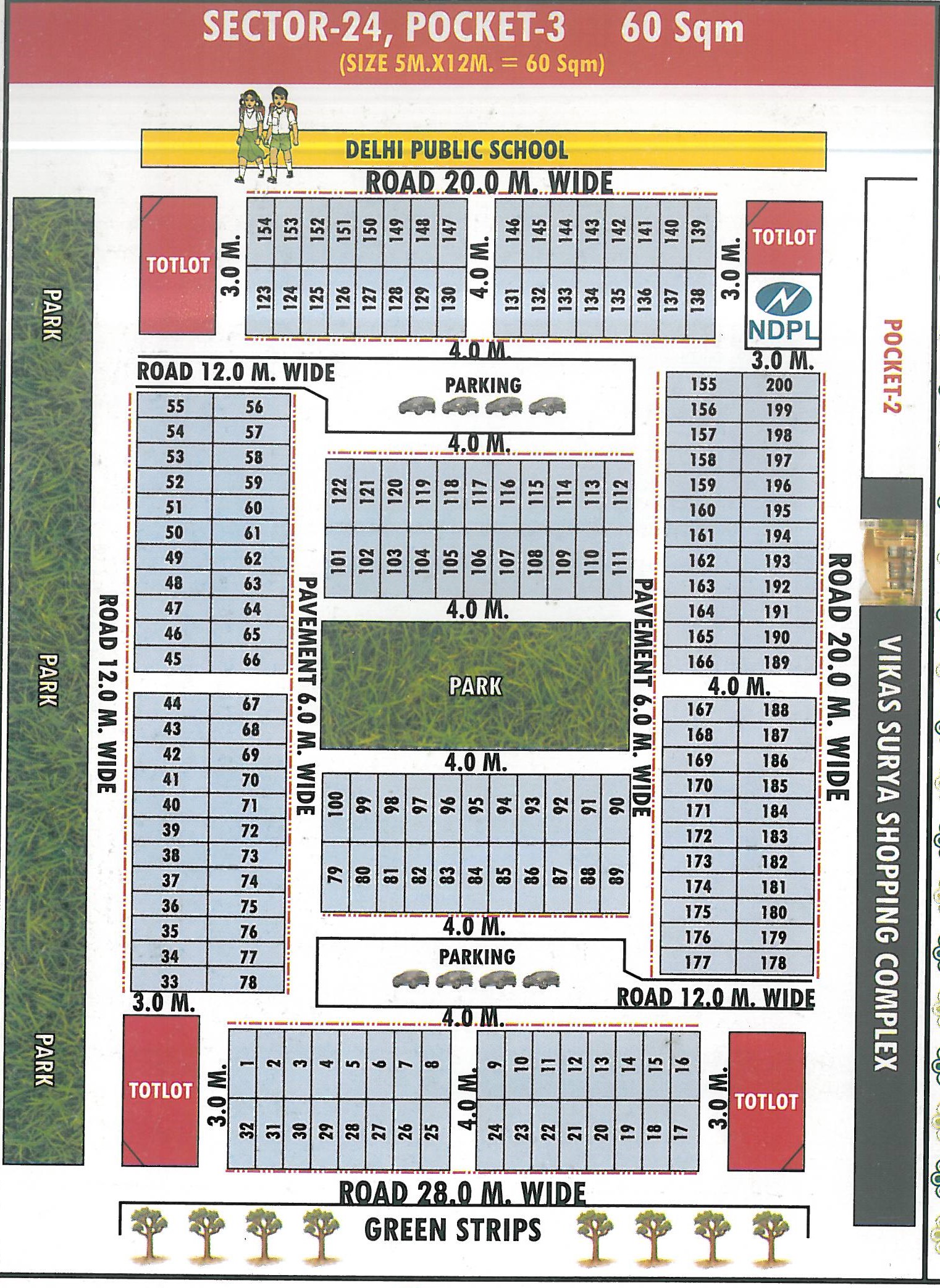Pocket 3 pocket layout map