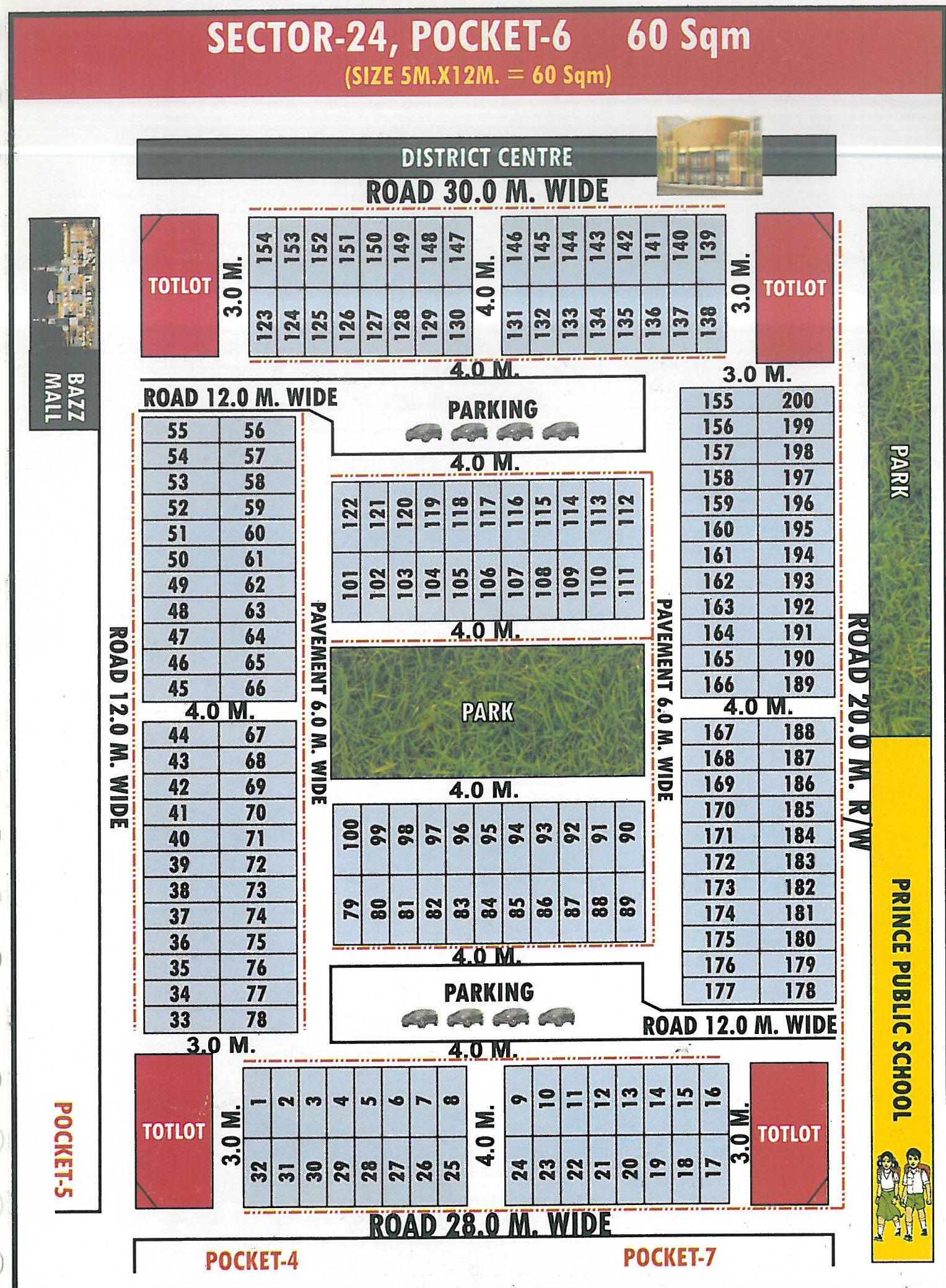 Pocket 6 pocket layout map