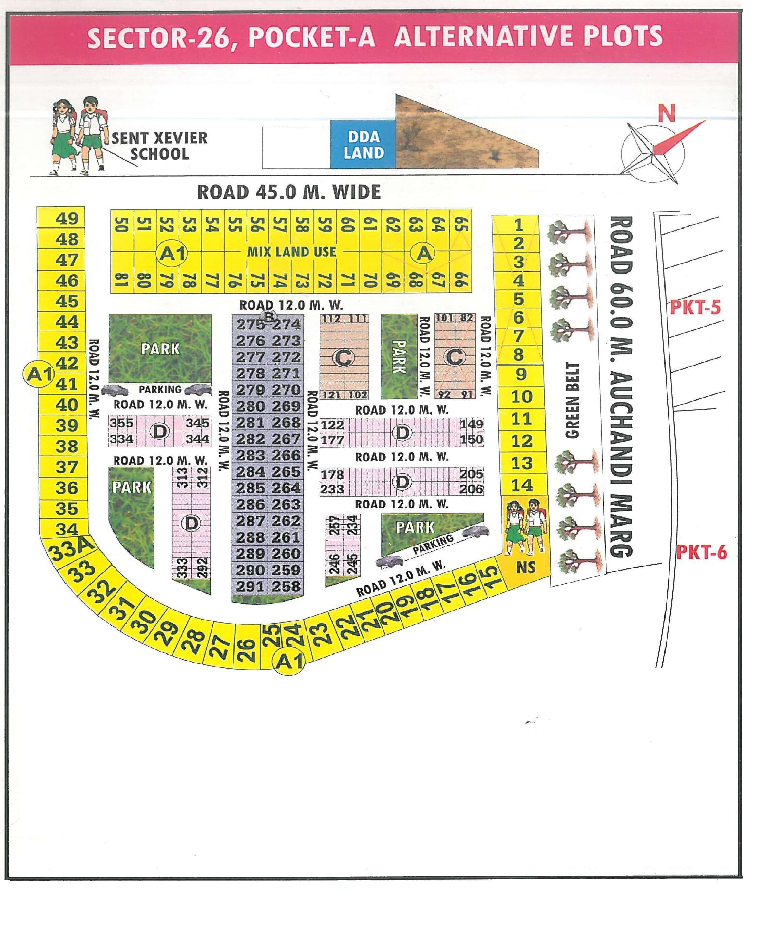 Pocket A pocket layout map