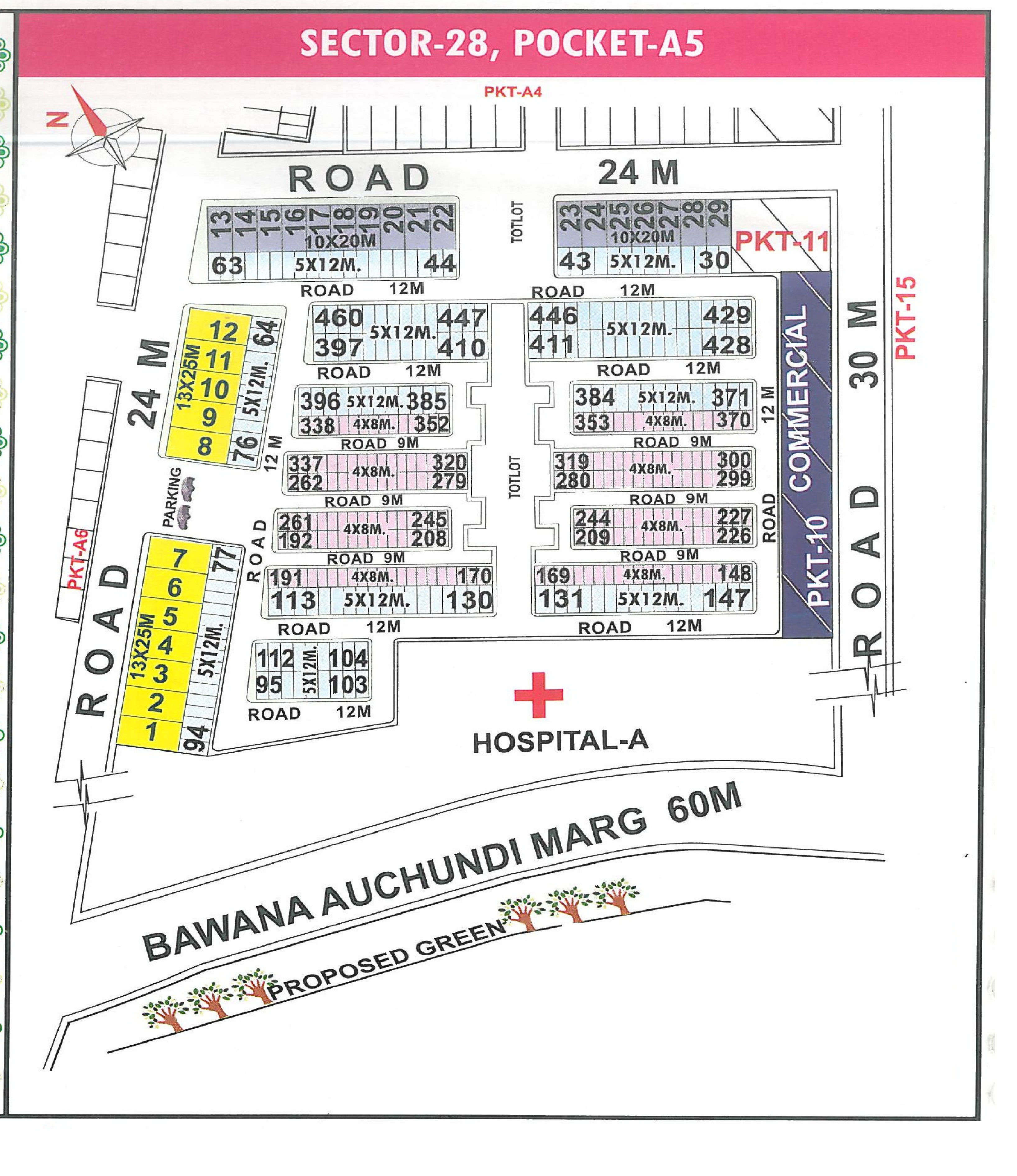 Pocket A5 pocket layout map