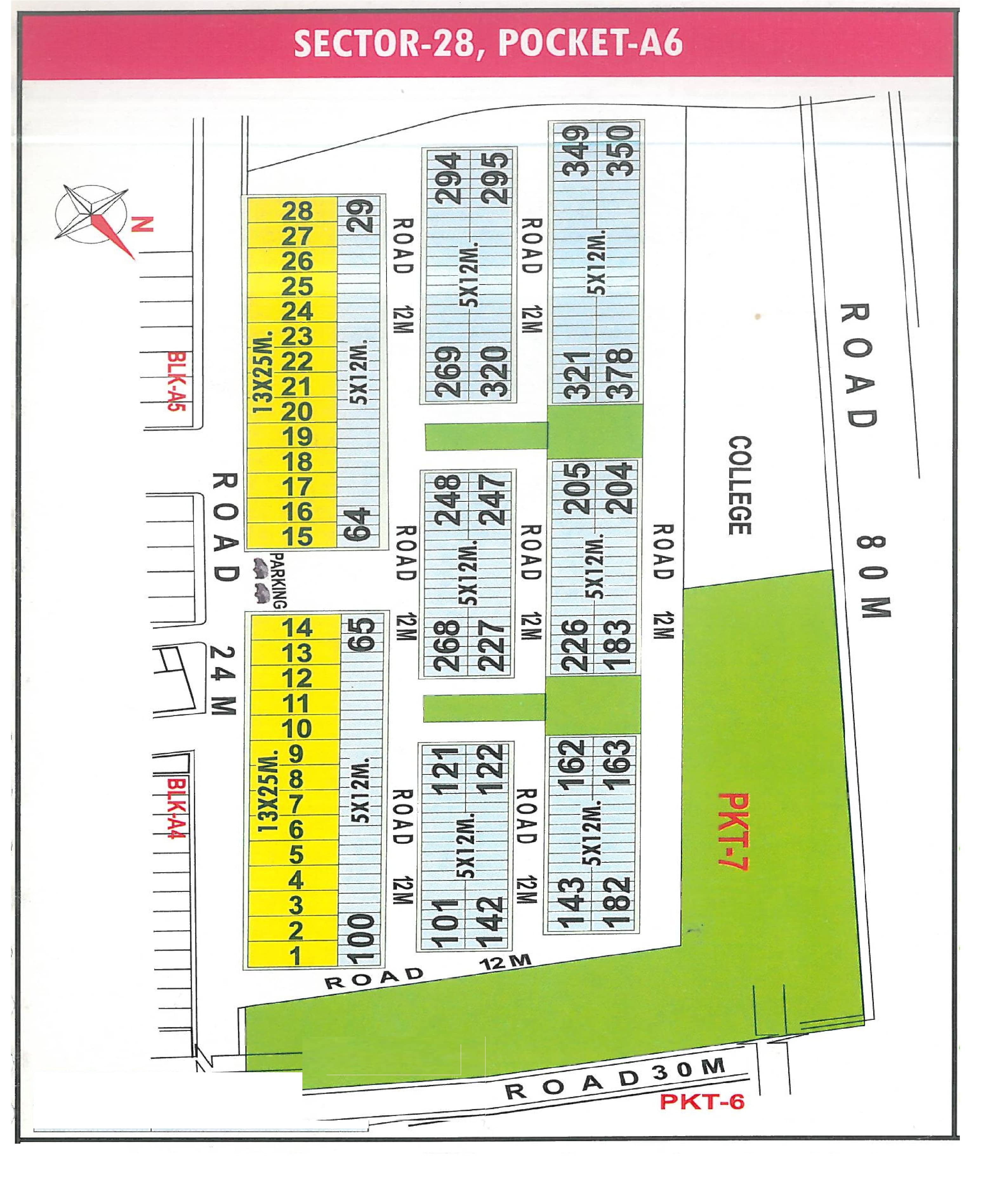 Pocket A6 pocket layout map