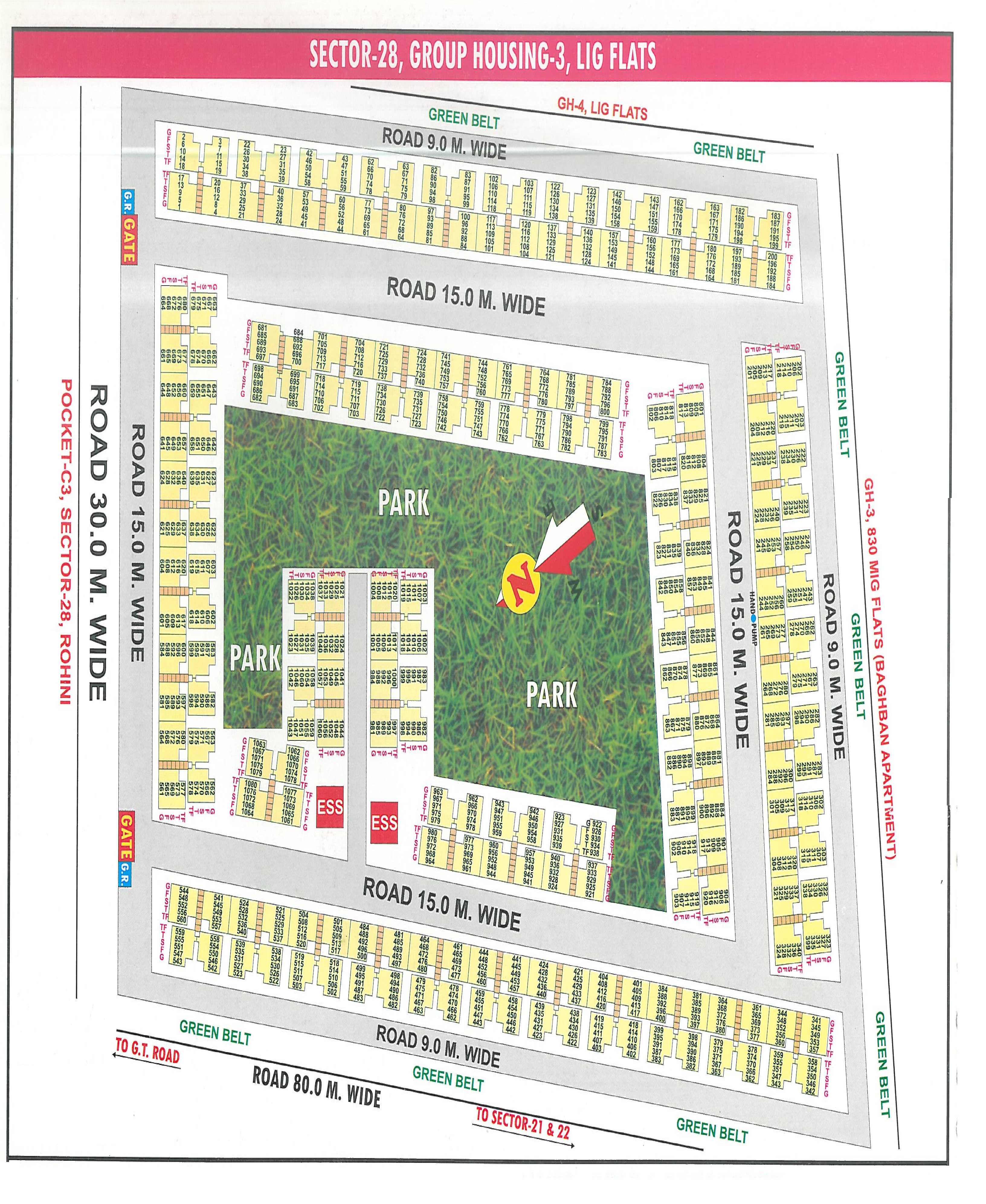 GH Pocket 3 pocket layout map