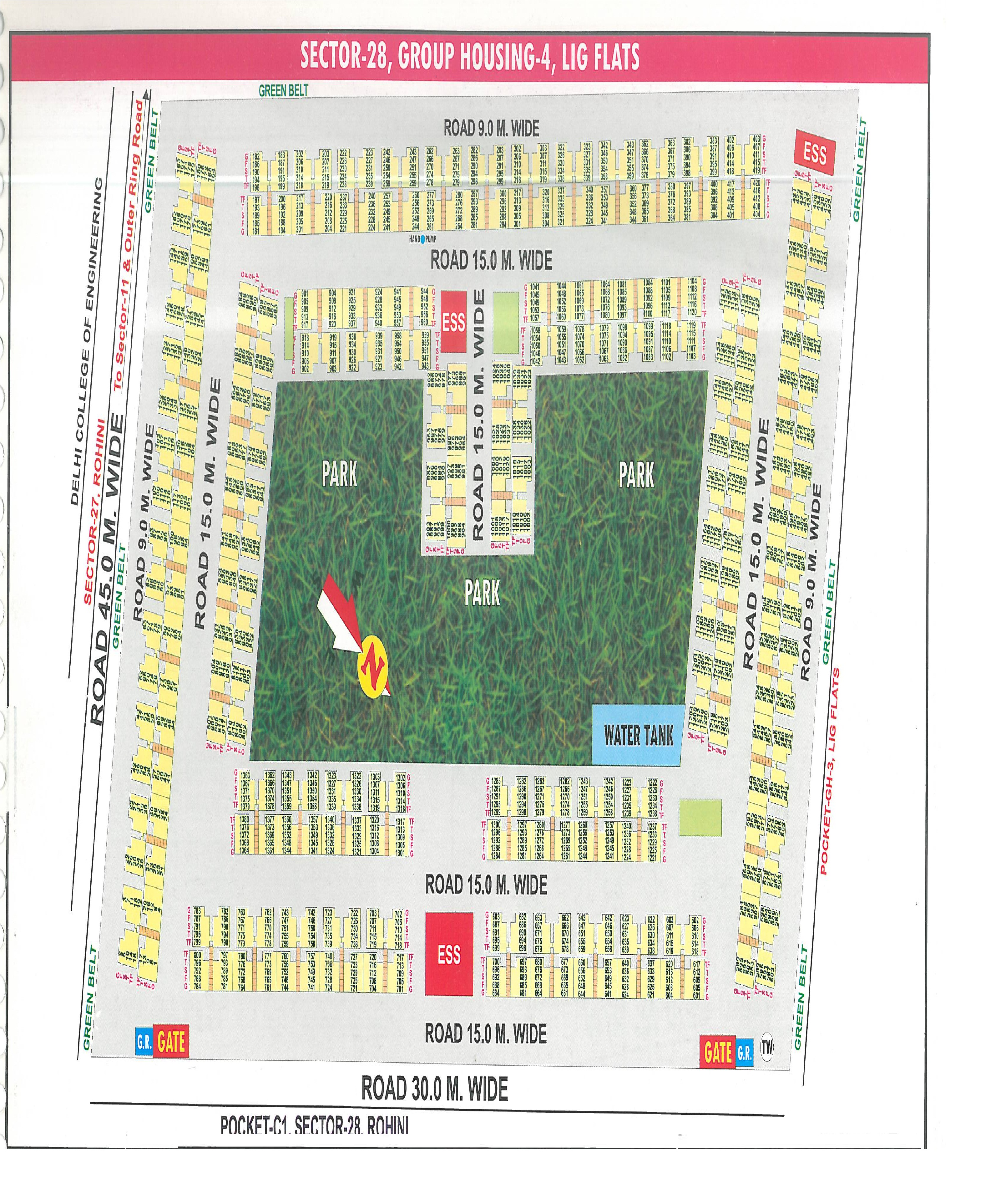 GH Pocket 4 pocket layout map