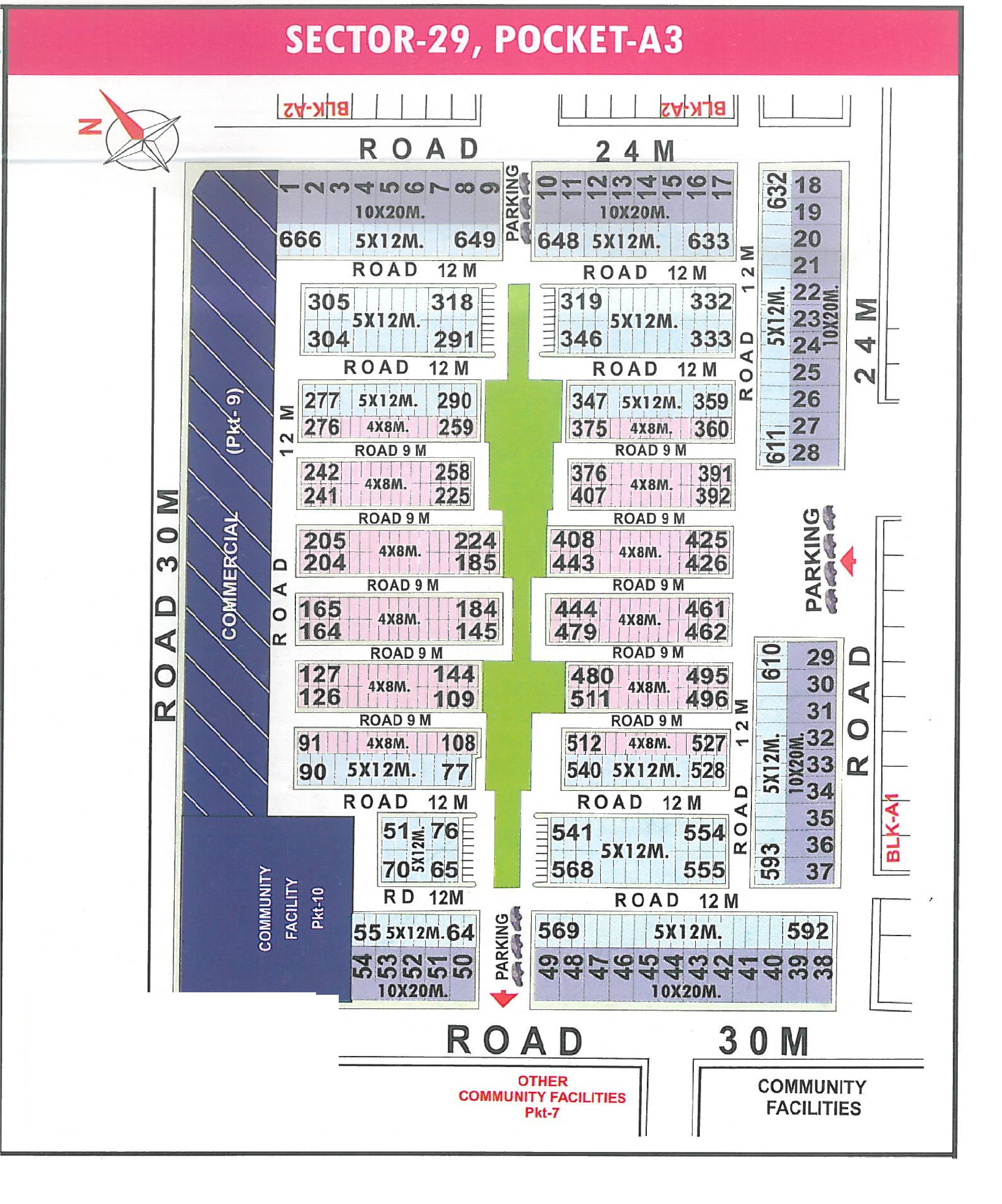 Pocket A3 pocket layout map