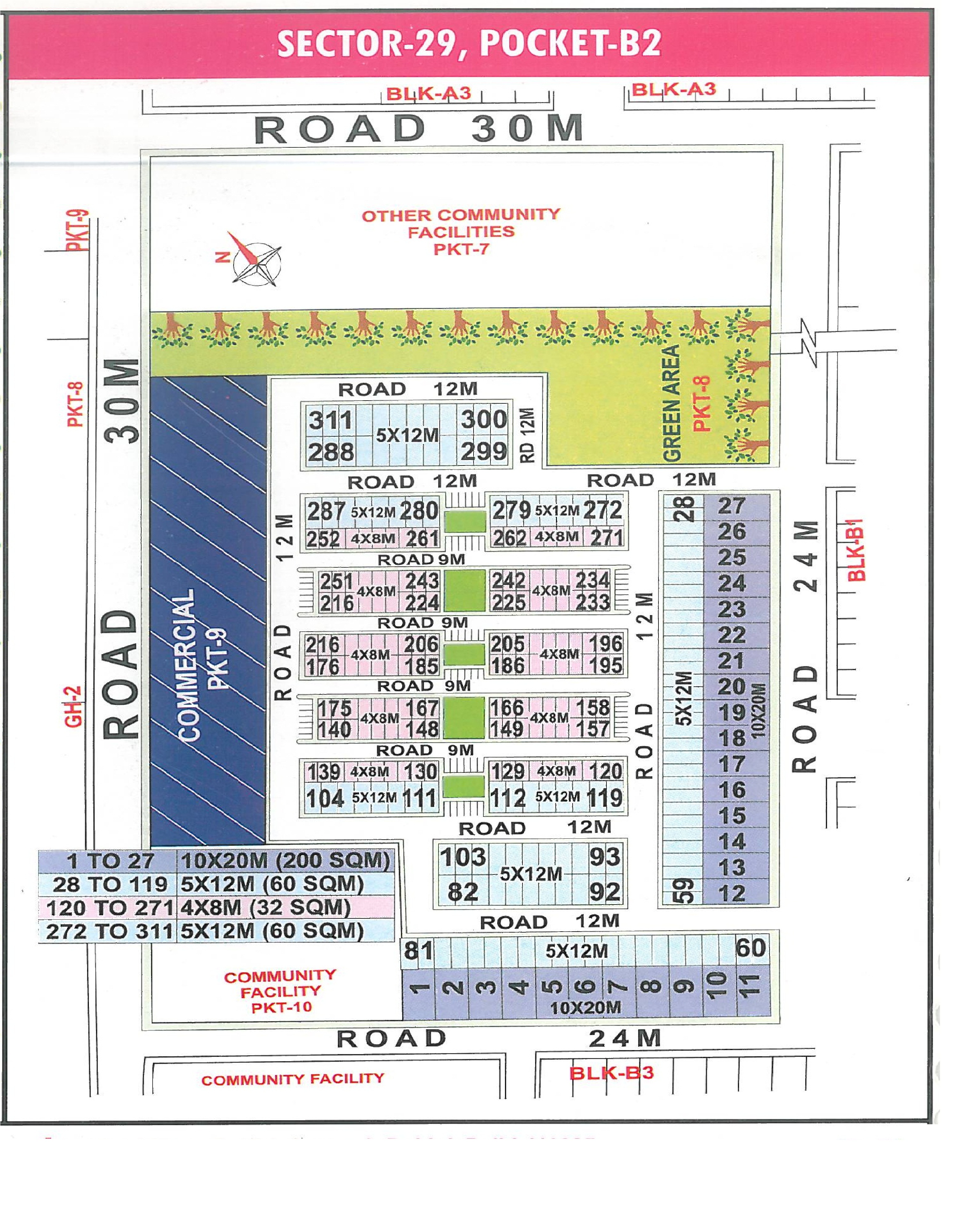 Pocket B2 pocket layout map