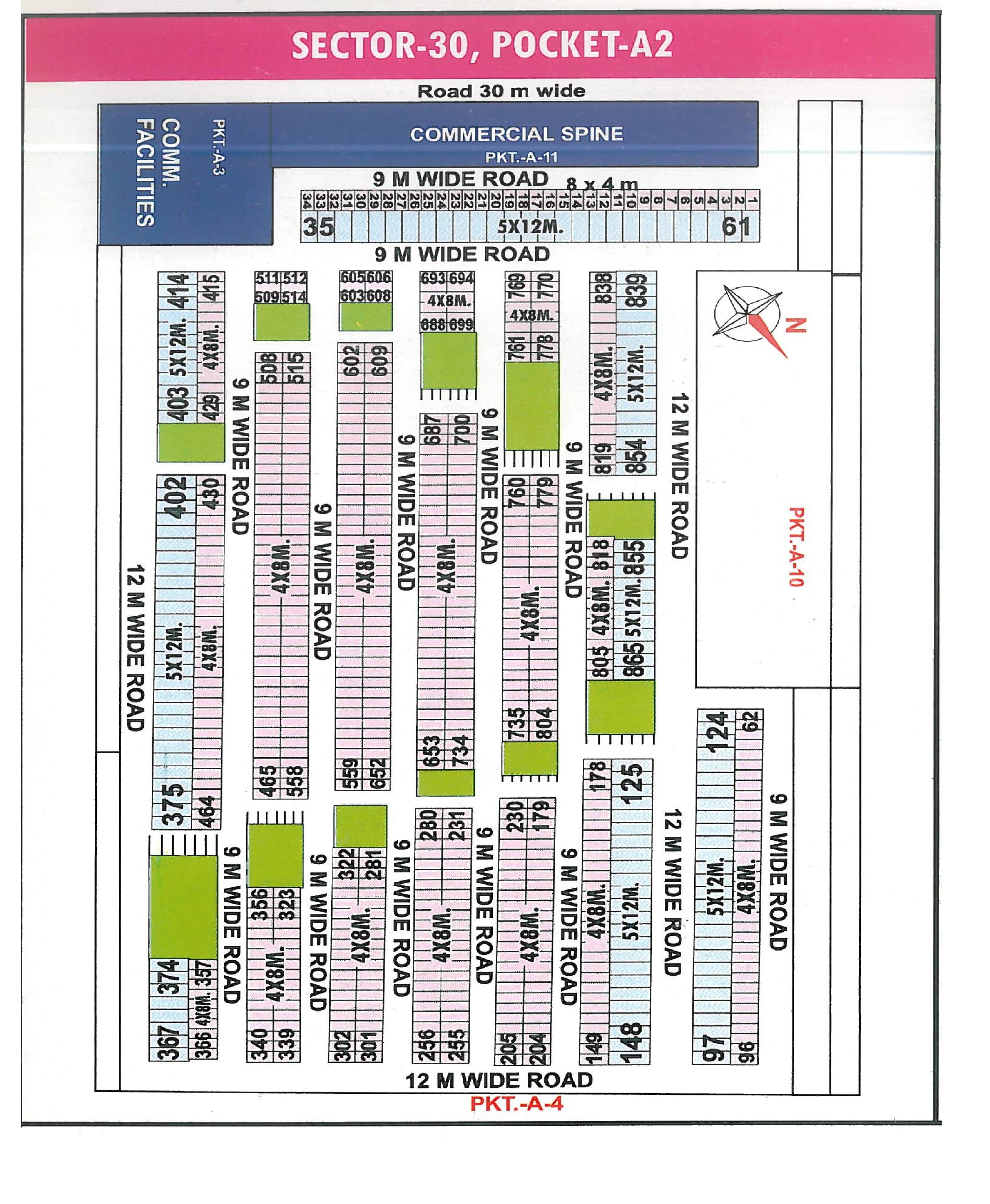 Pocket A2 pocket layout map