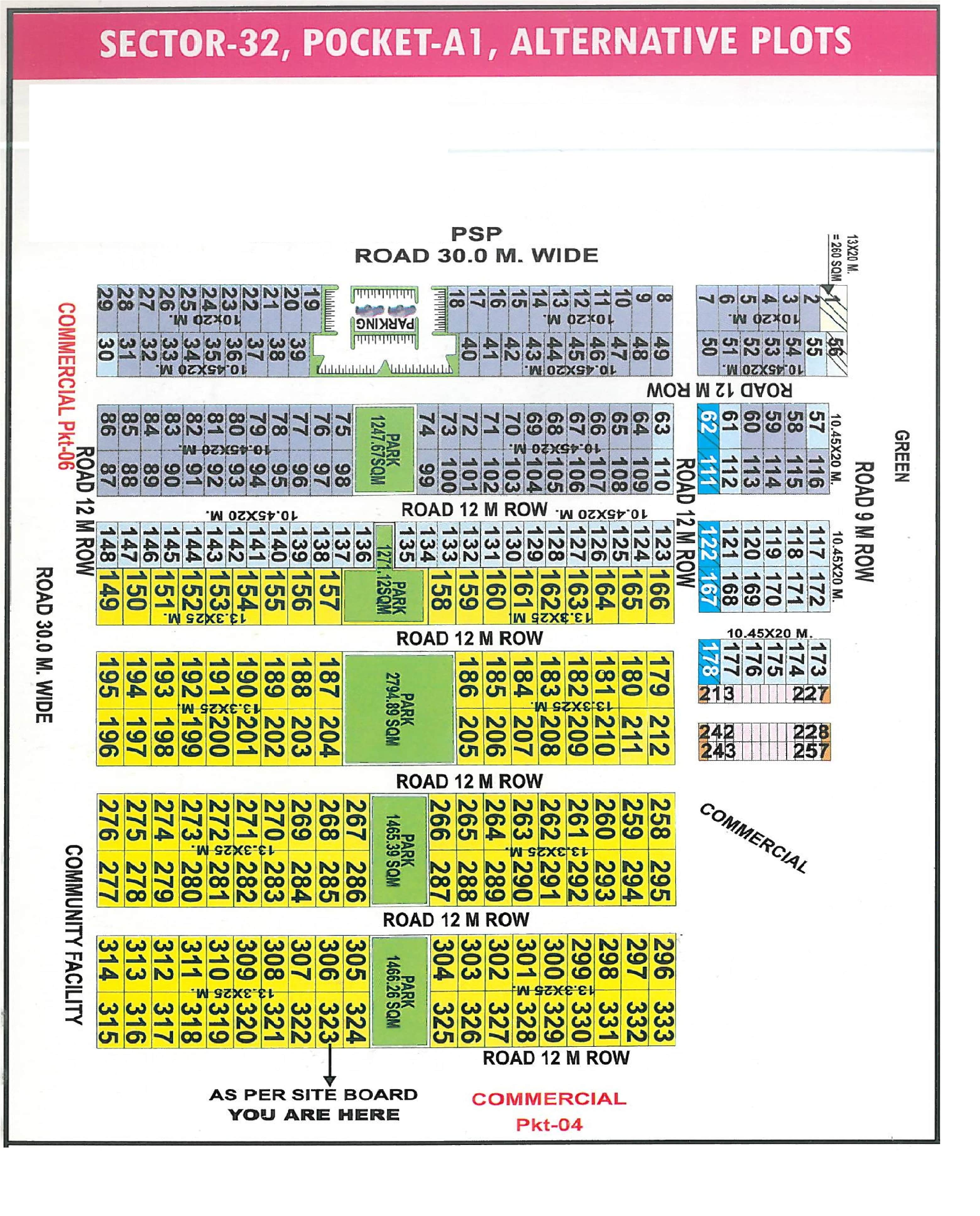 Pocket A1 pocket layout map