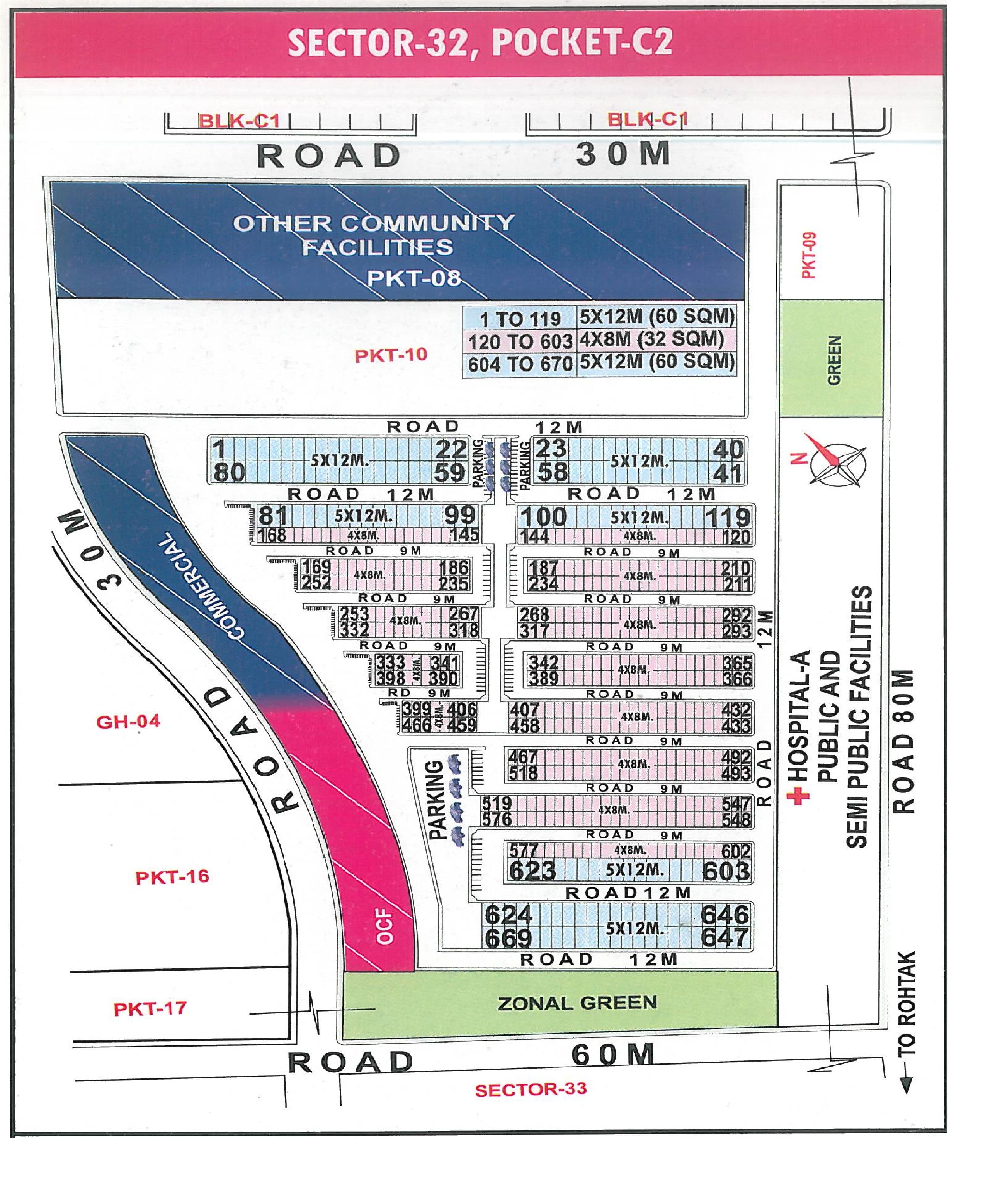 Pocket C2 pocket layout map