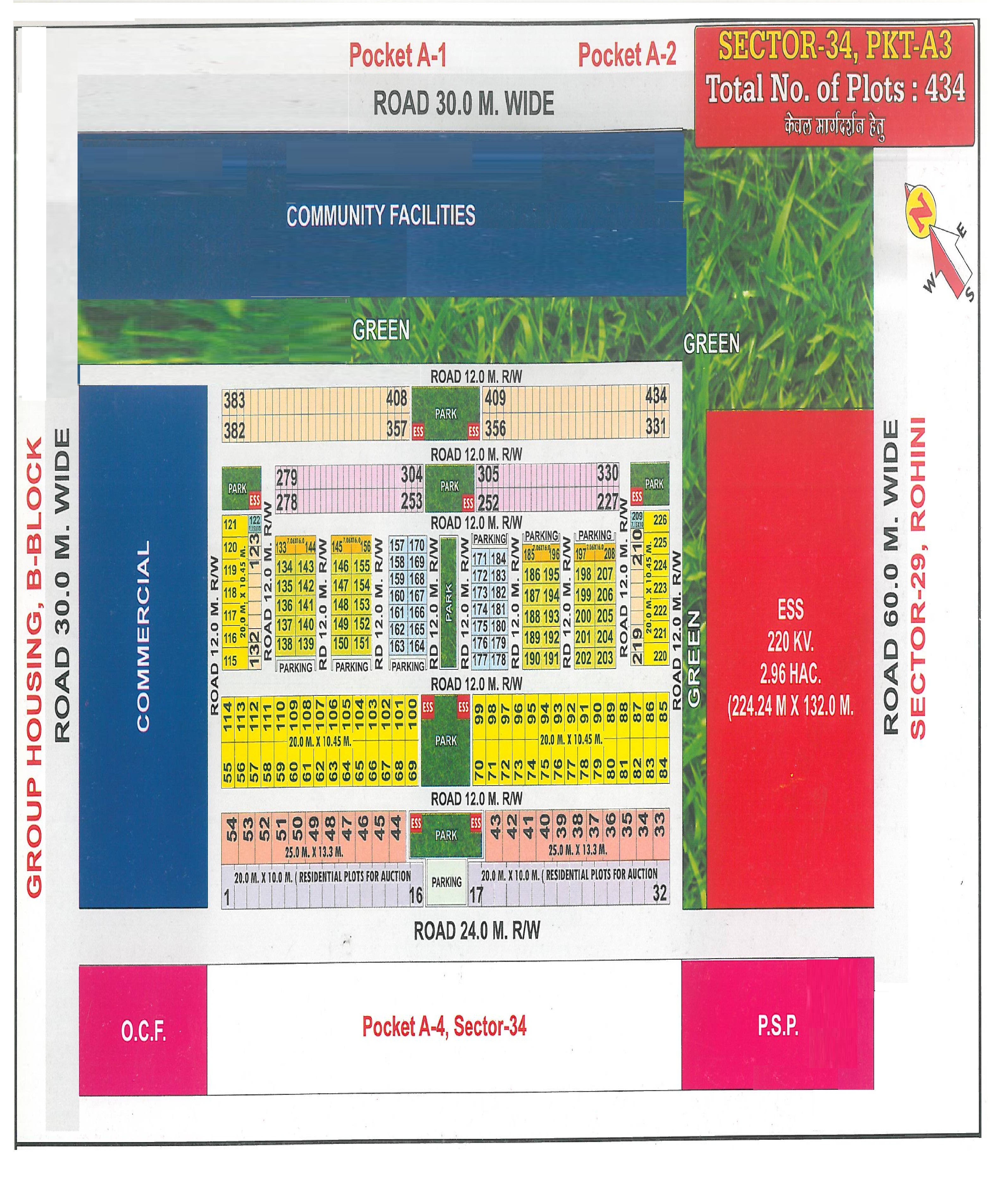 Pocket A3 pocket layout map