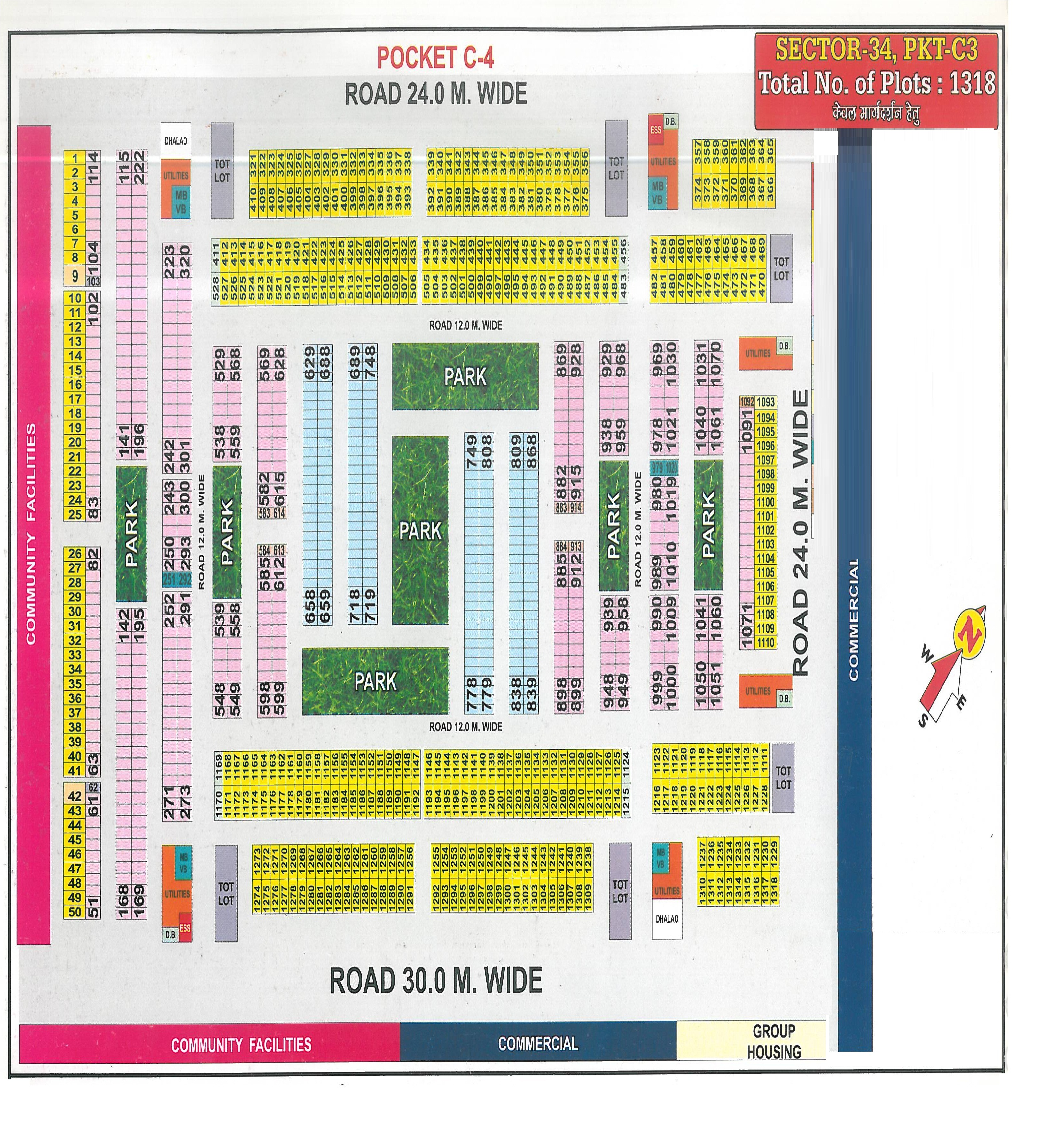Pocket C3 pocket layout map