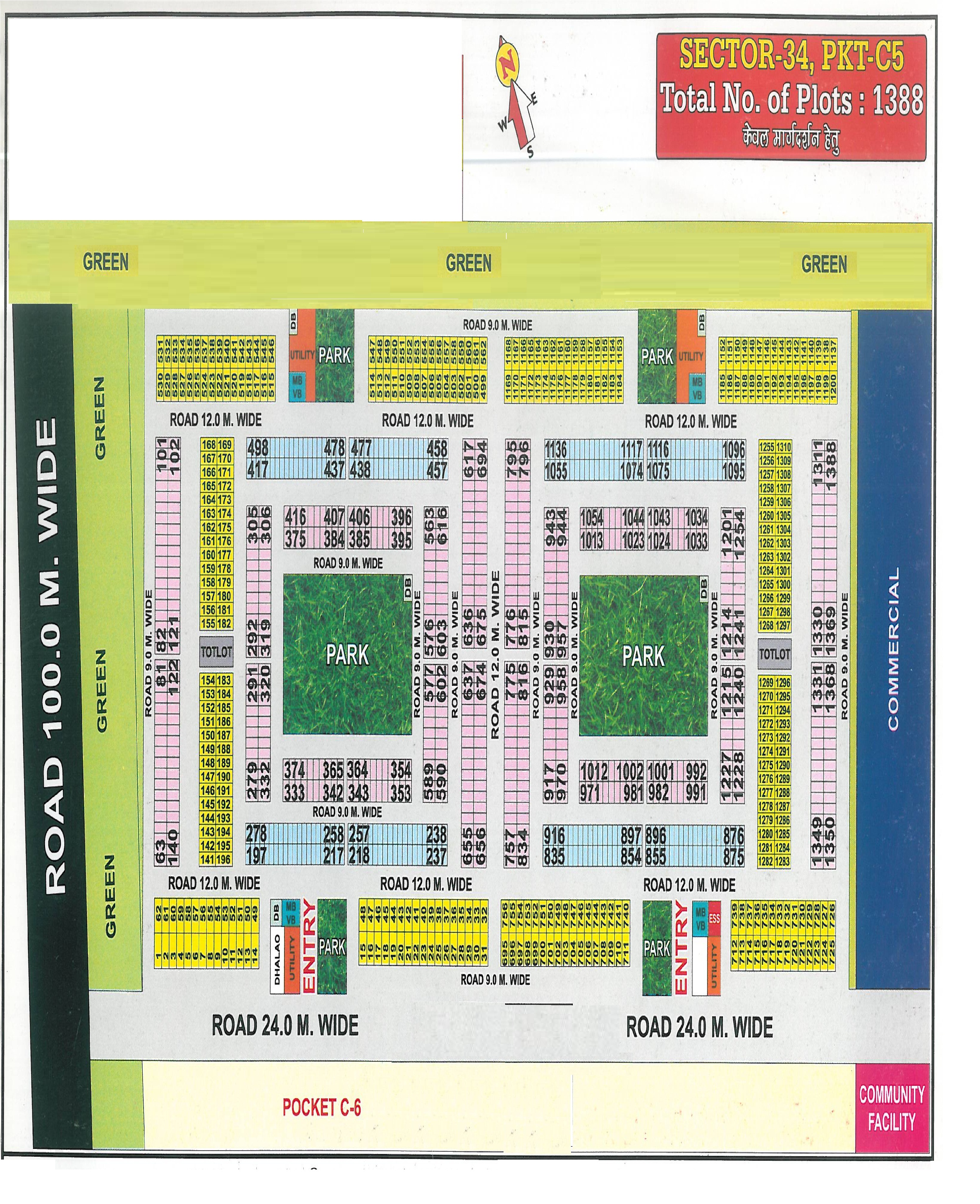 Pocket C5 pocket layout map