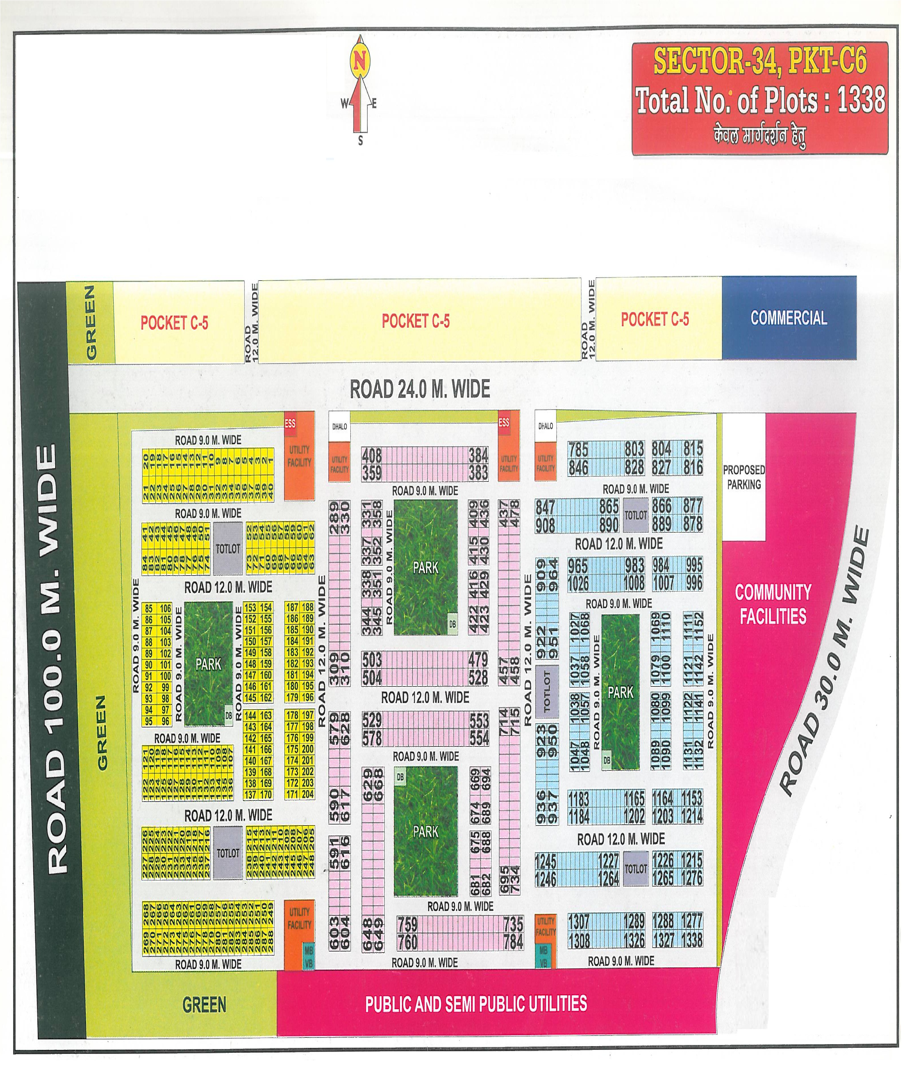 Pocket C6 pocket layout map