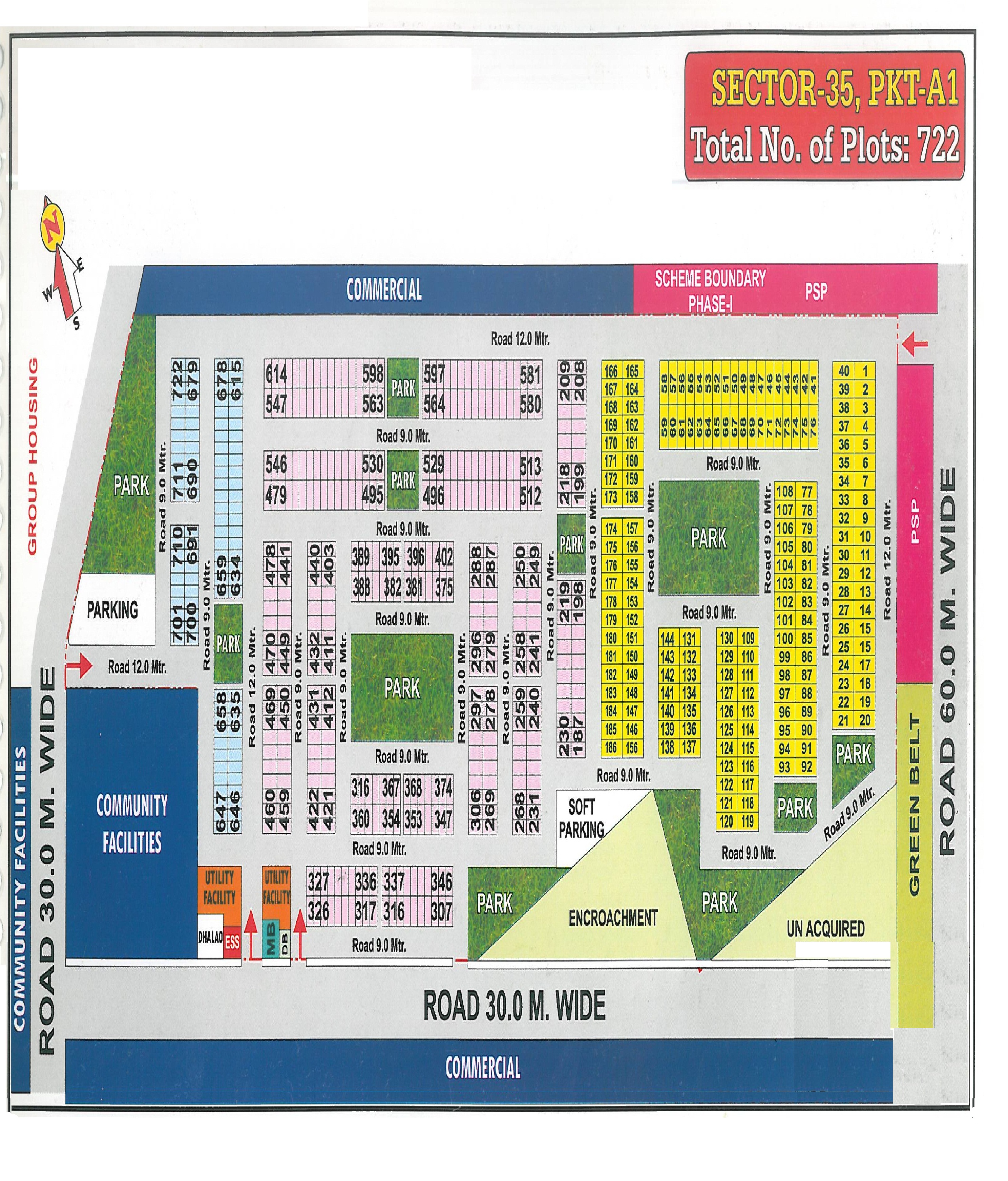 Pocket A1 pocket layout map