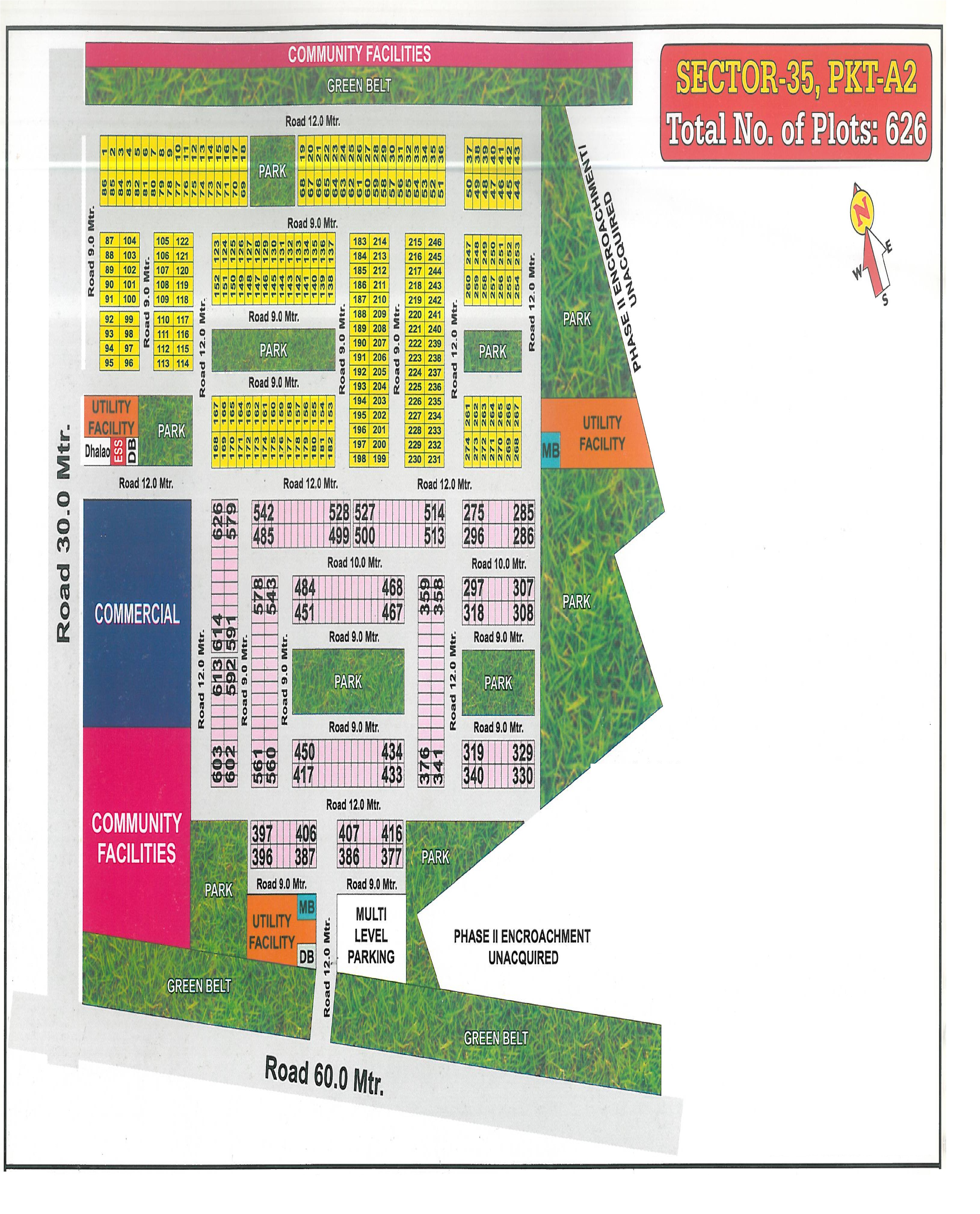 Pocket A2 pocket layout map