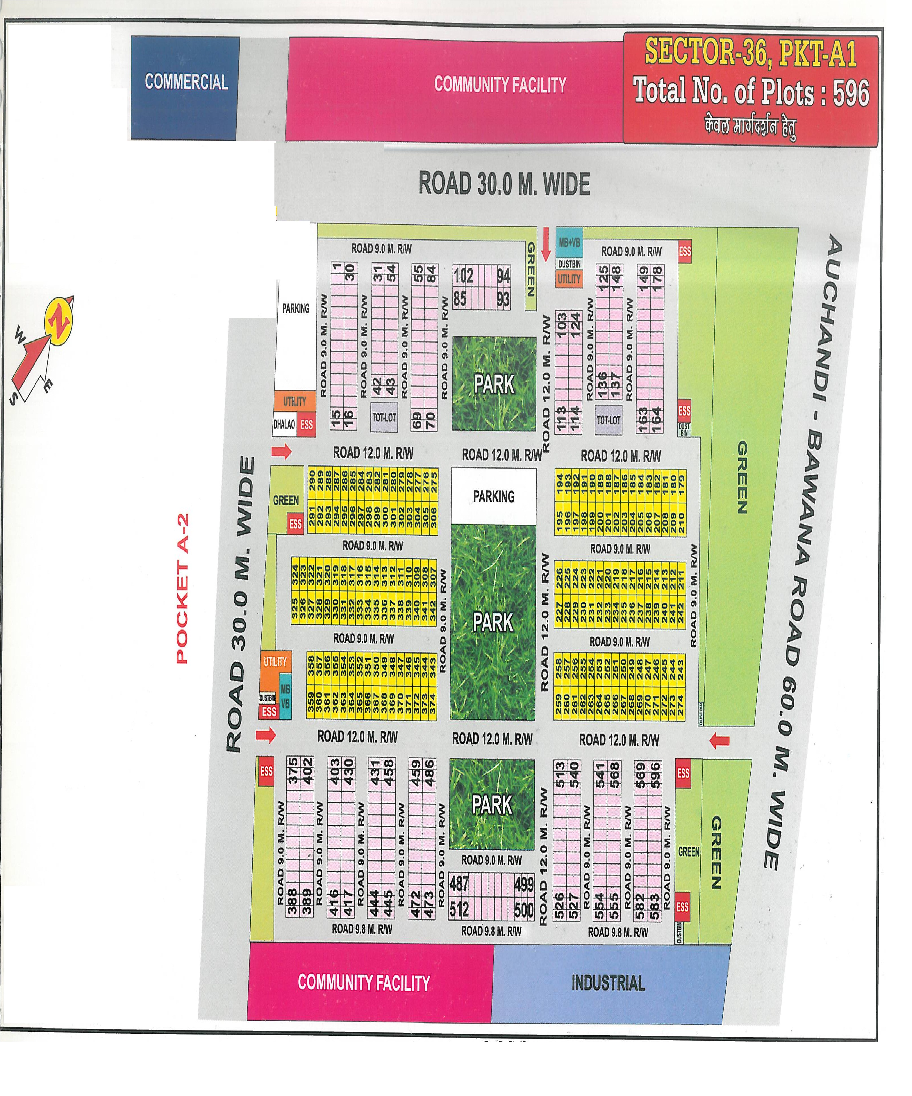 Pocket A1 pocket layout map