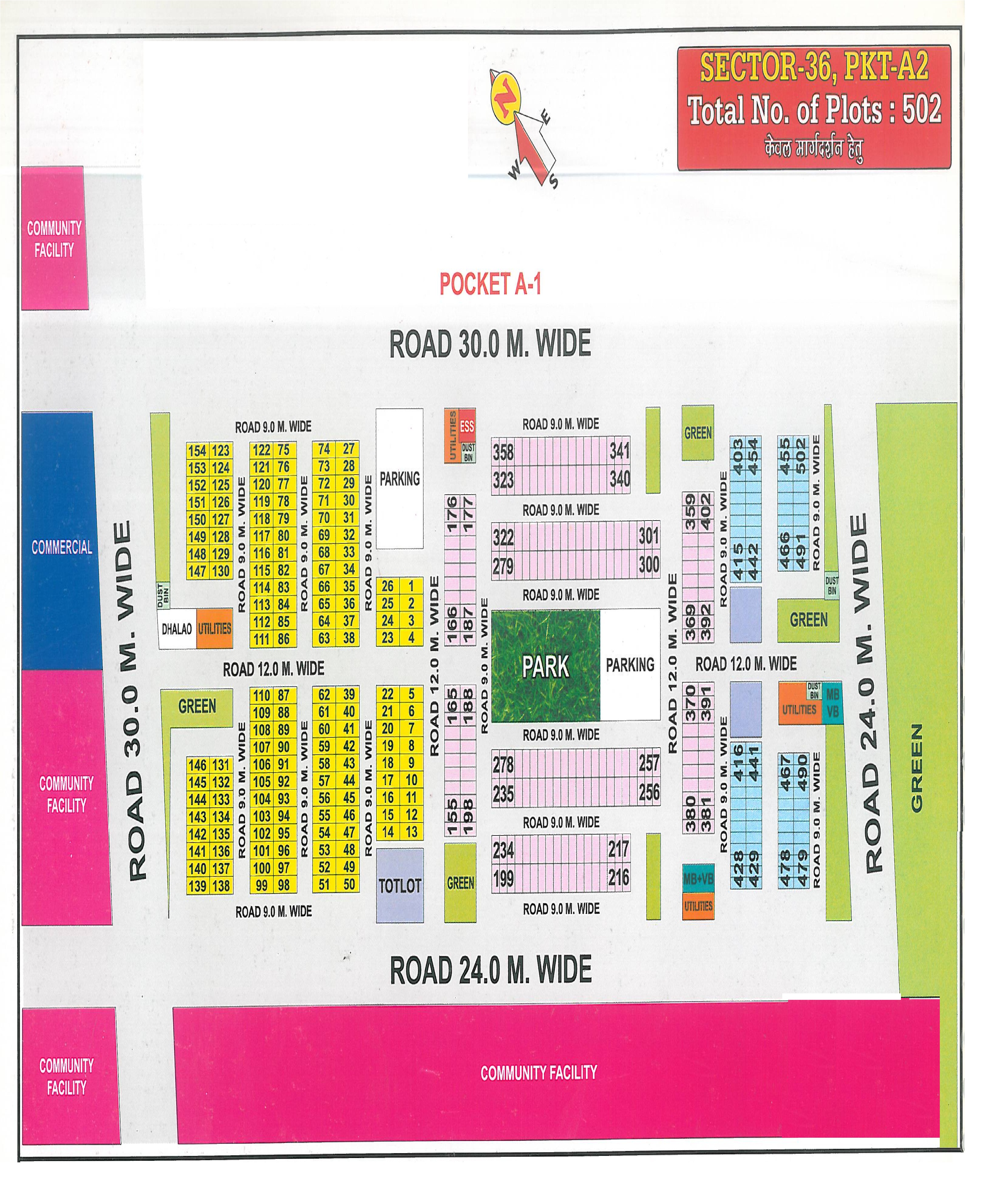 Pocket A2 pocket layout map