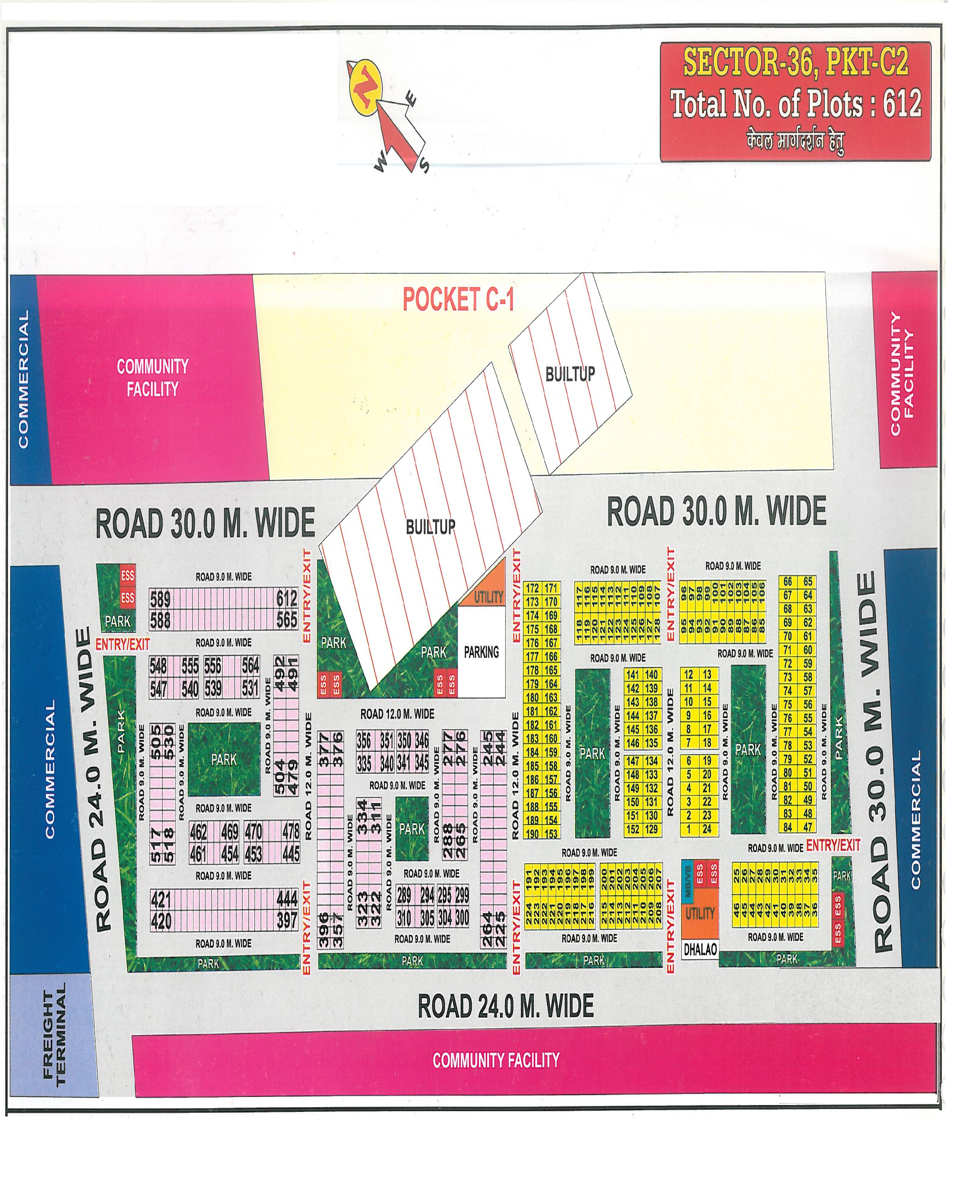 Pocket C2 pocket layout map