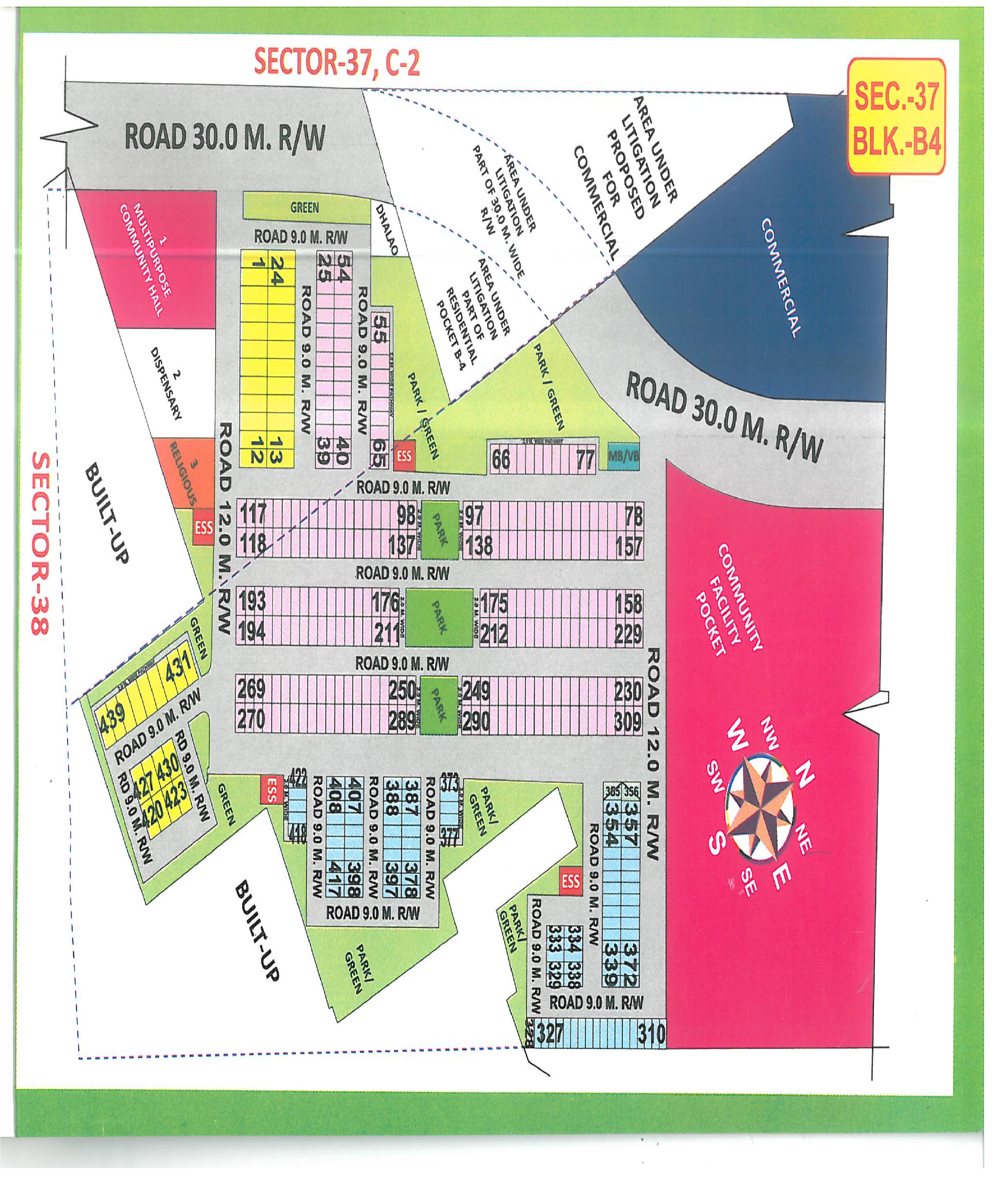 Pocket B4 pocket layout map