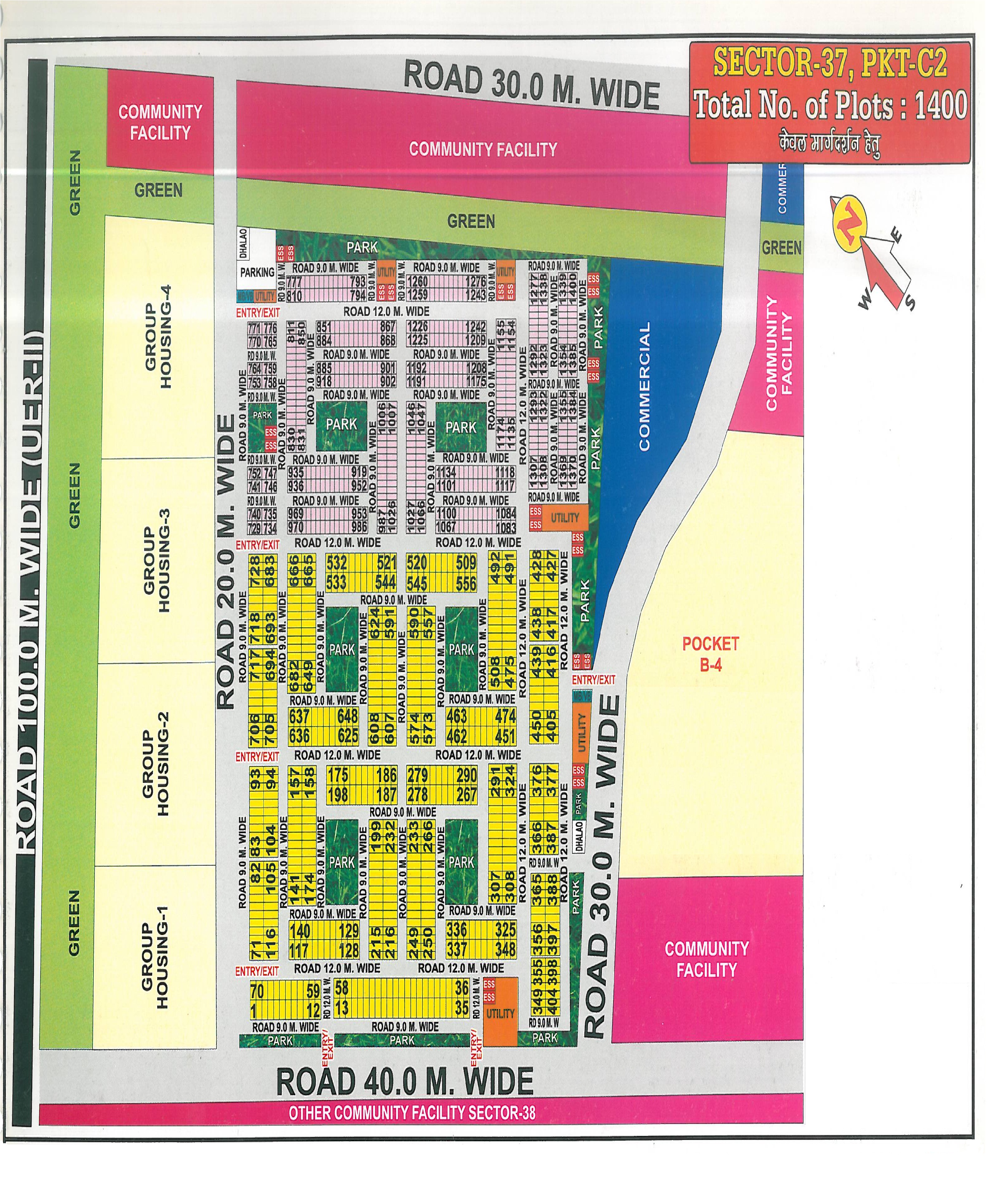 Pocket C2 pocket layout map