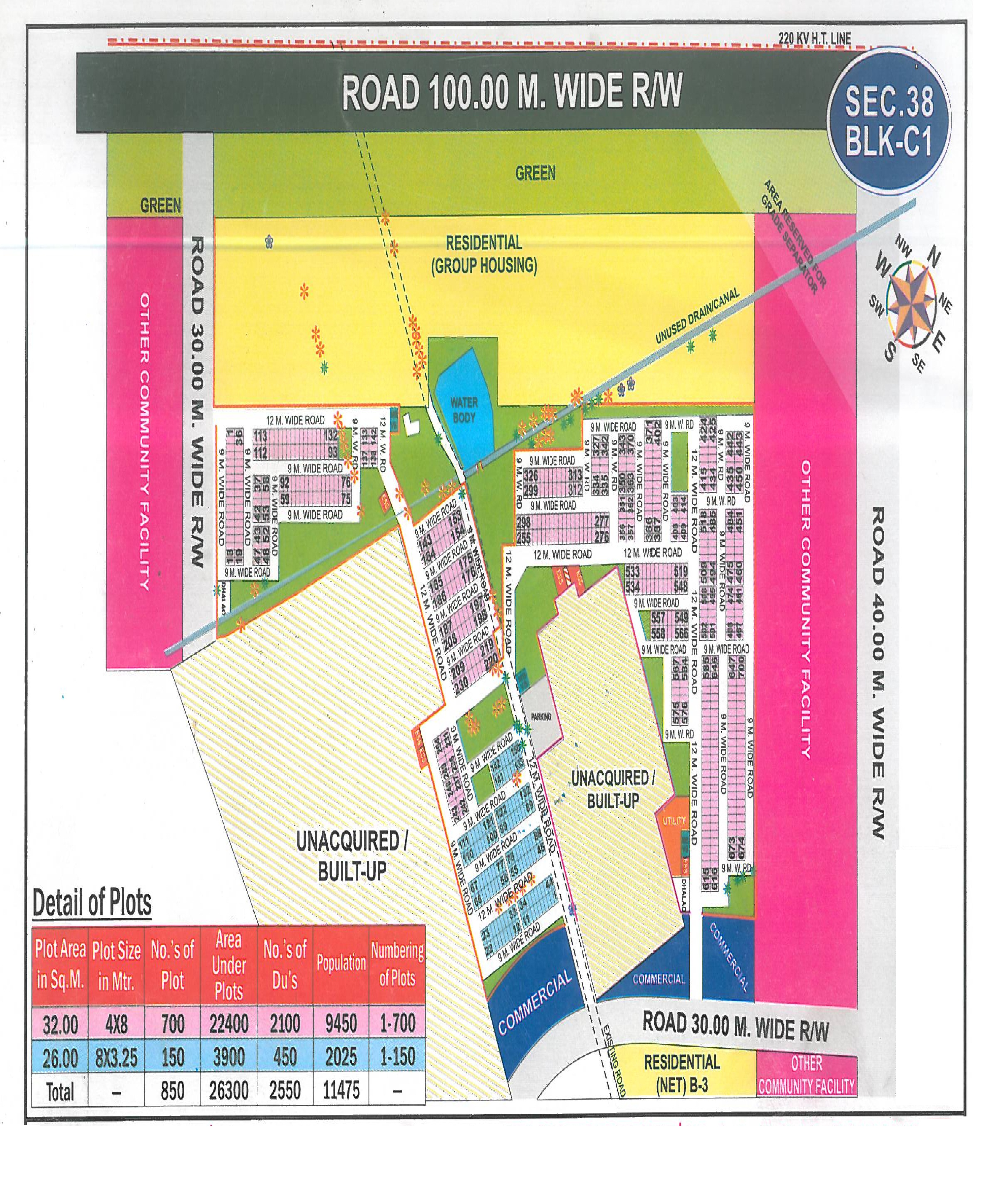 Pocket C1 pocket layout map