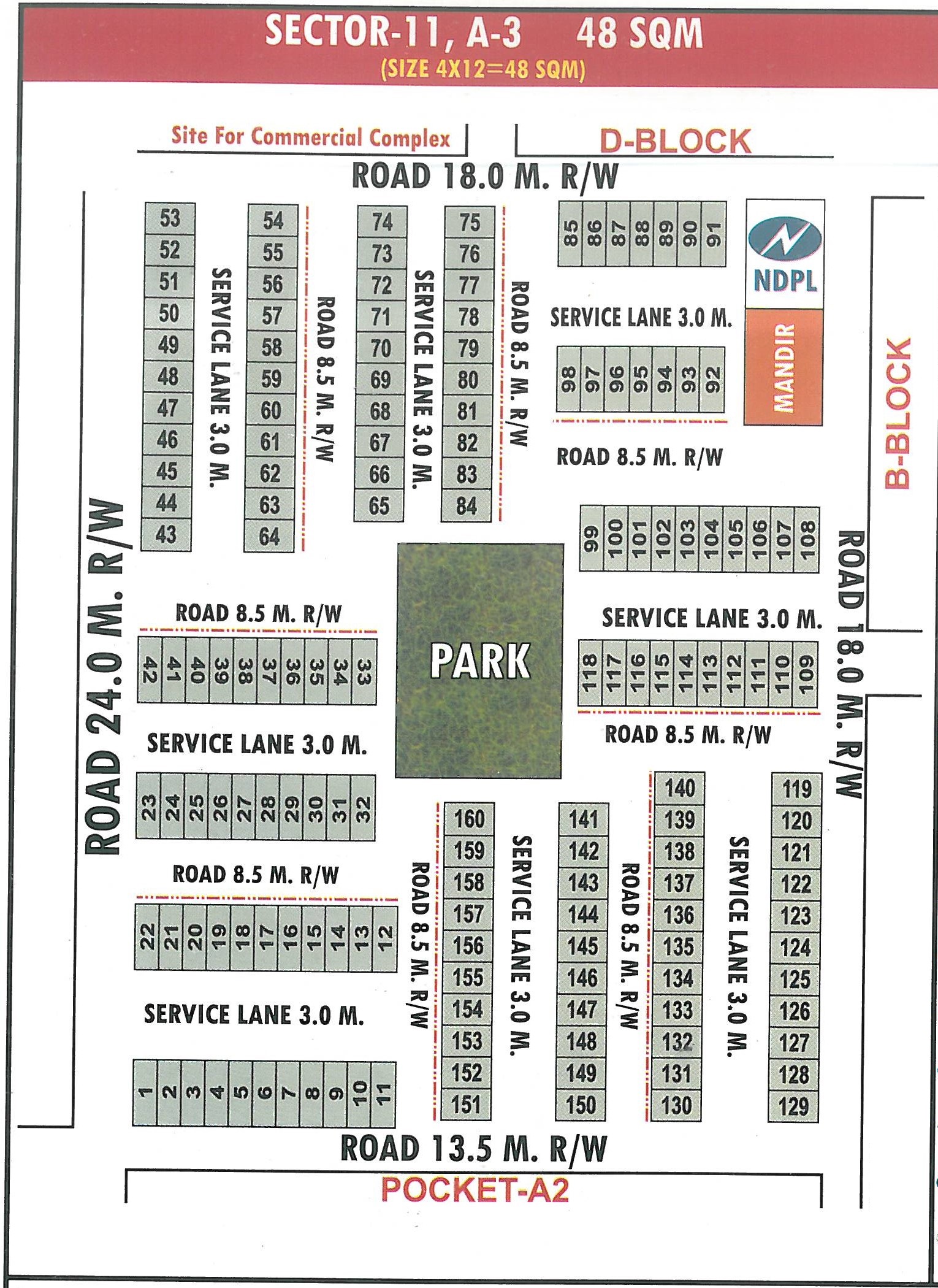 Pocket A3 pocket layout map