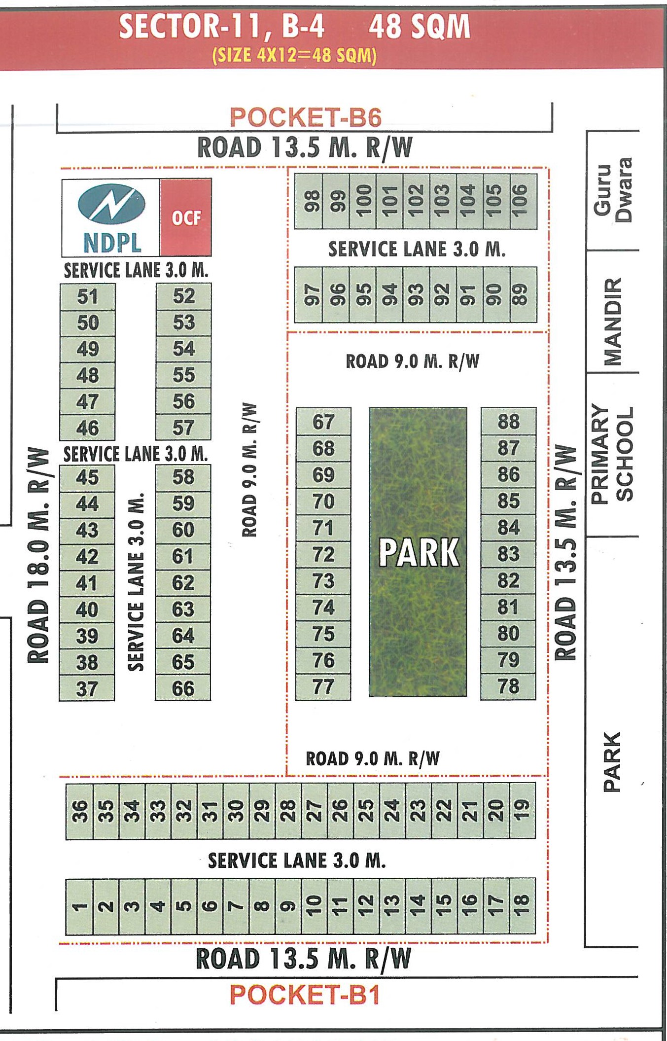 Pocket B4 pocket layout map