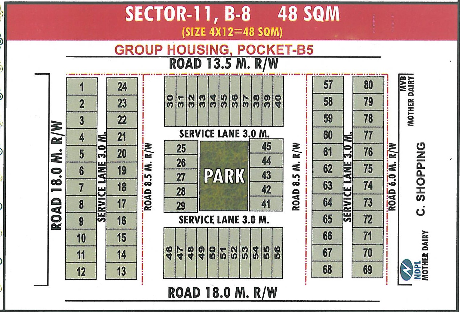 Pocket B8 pocket layout map