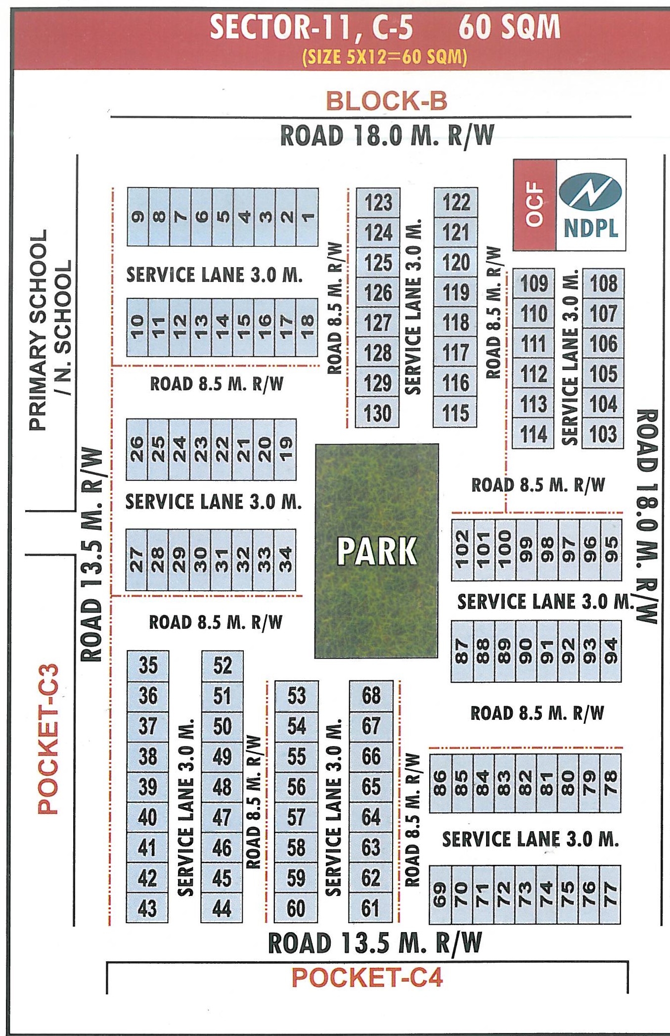 Pocket C5 pocket layout map