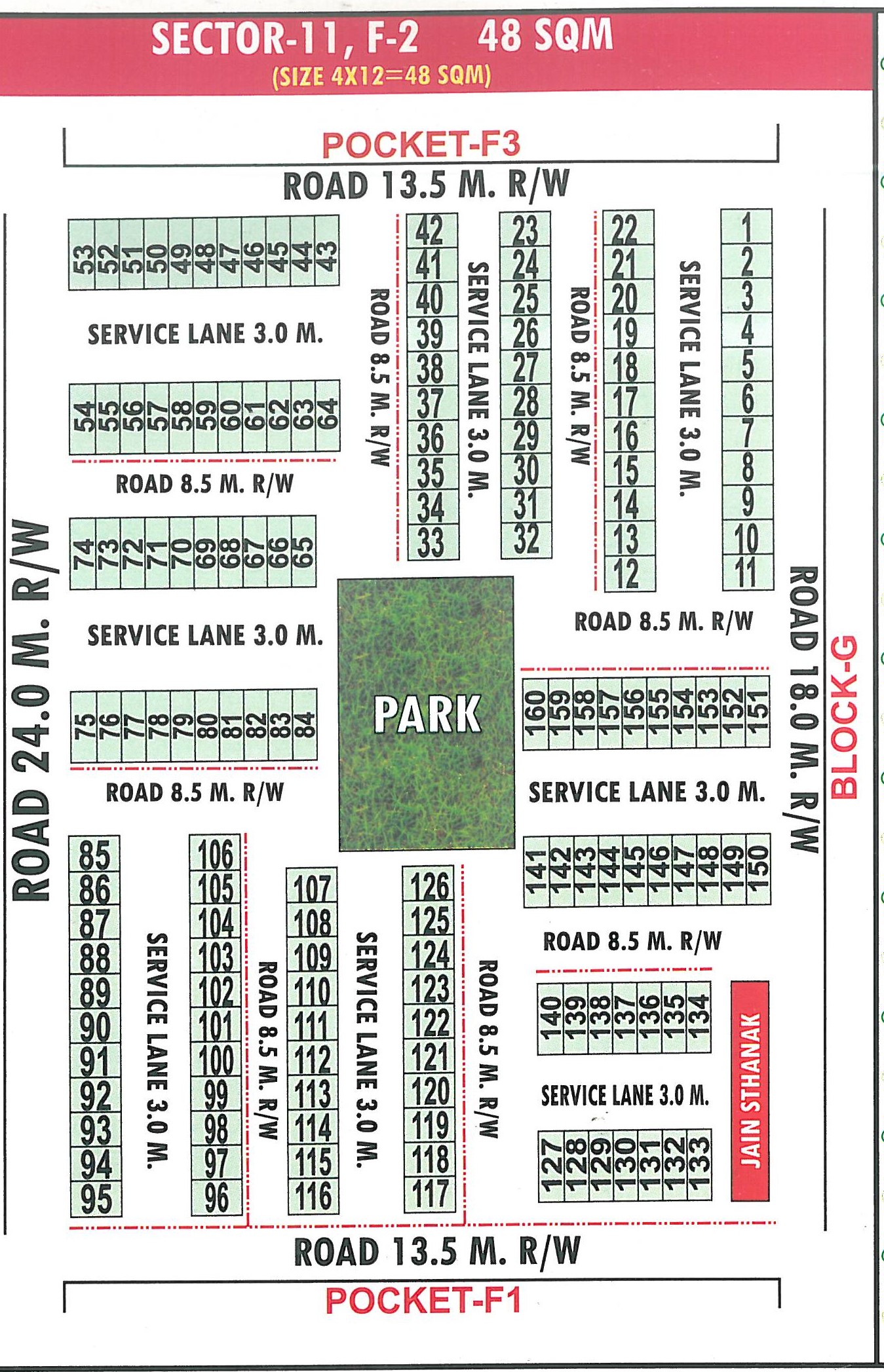 Pocket F2 pocket layout map