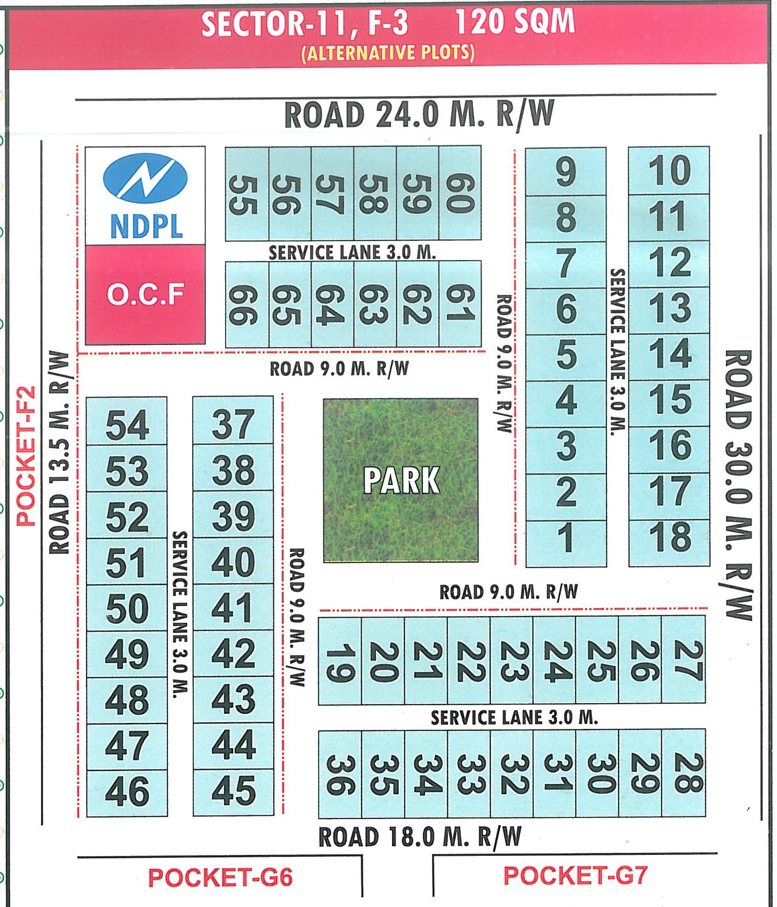 Pocket F3 pocket layout map